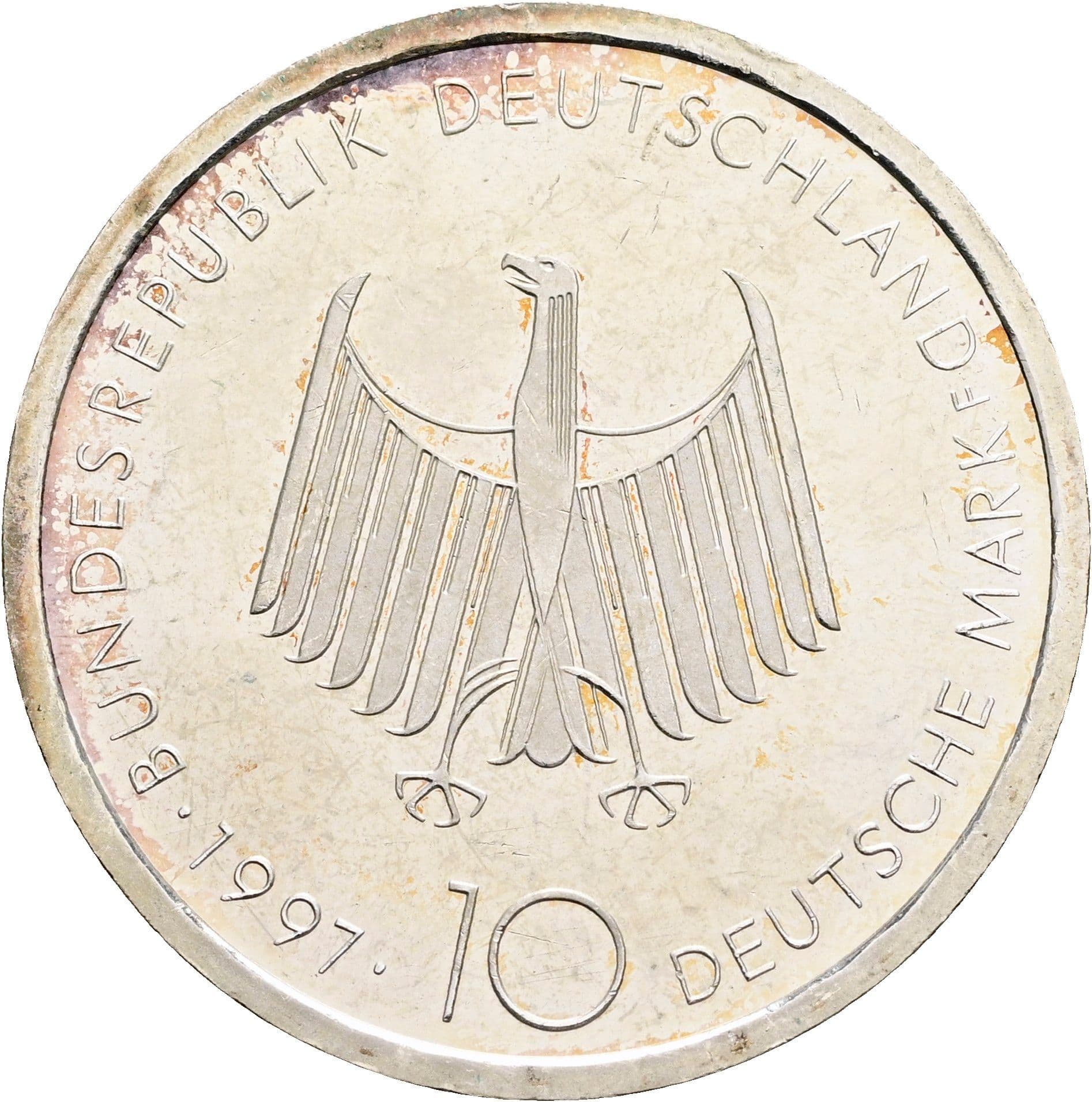 10 Deutsche Mark 1997 F – Rückseite