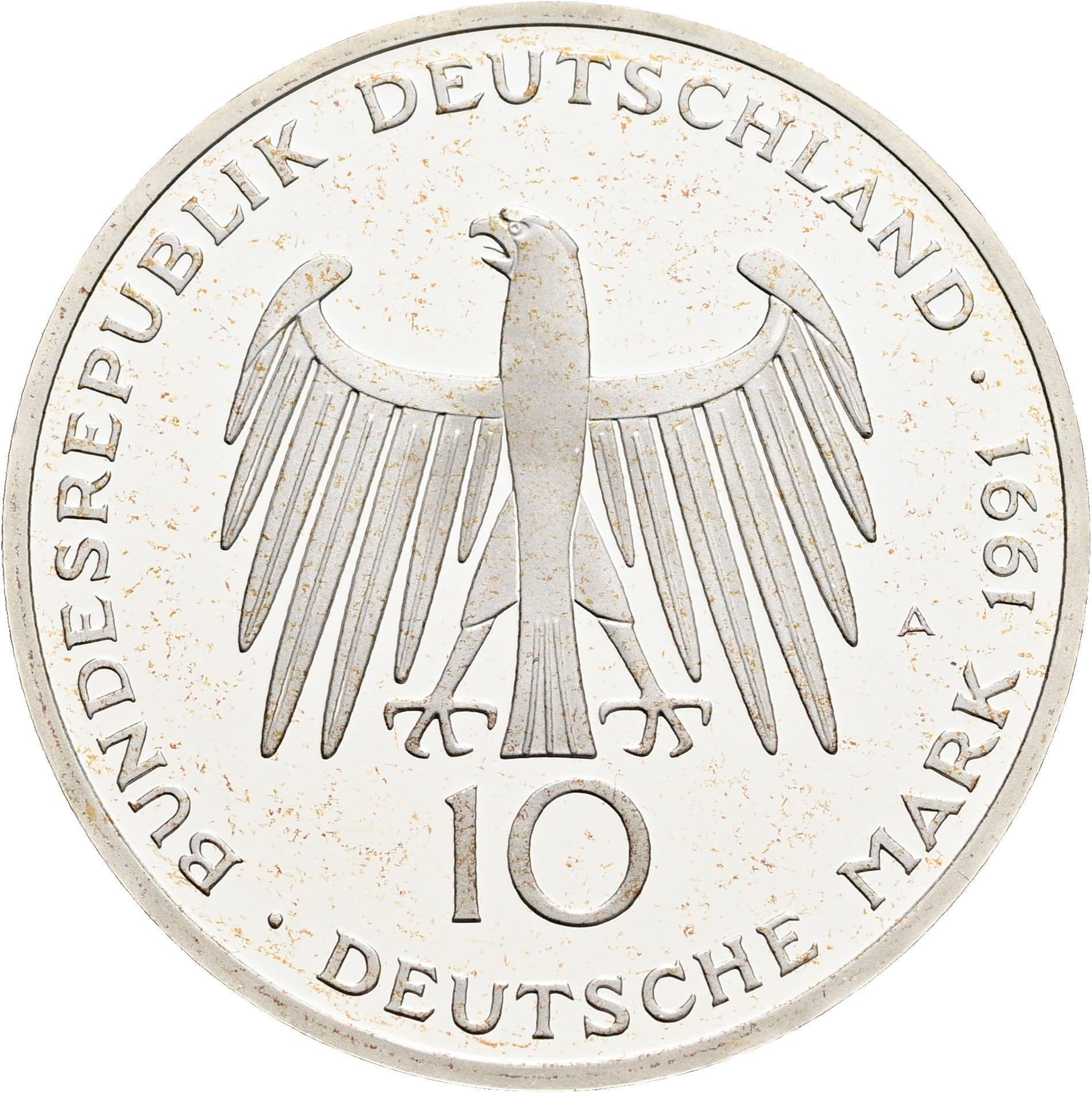 10 Deutsche Mark 1991 A – Rückseite