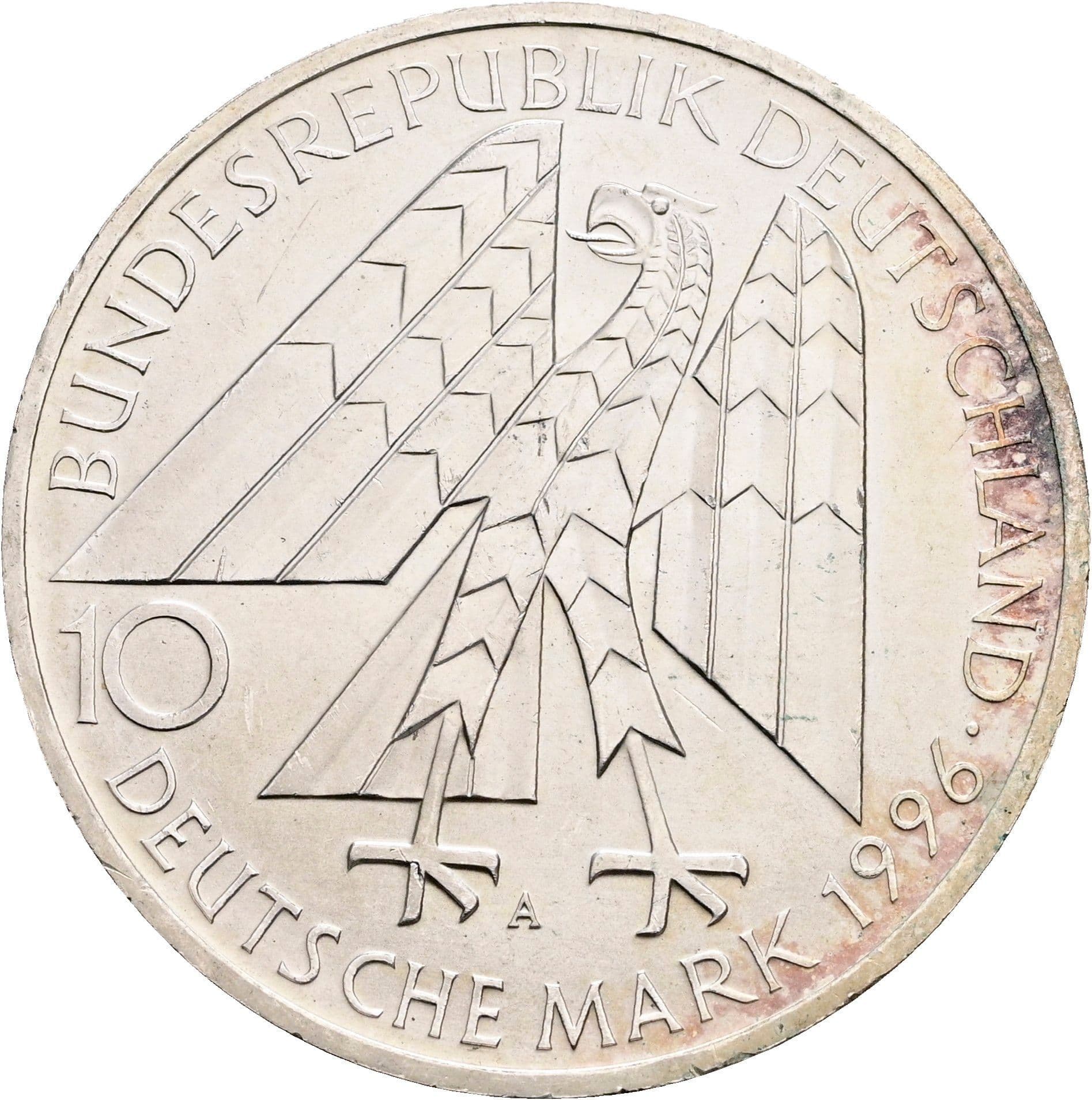 10 Deutsche Mark 1996 A – Rückseite