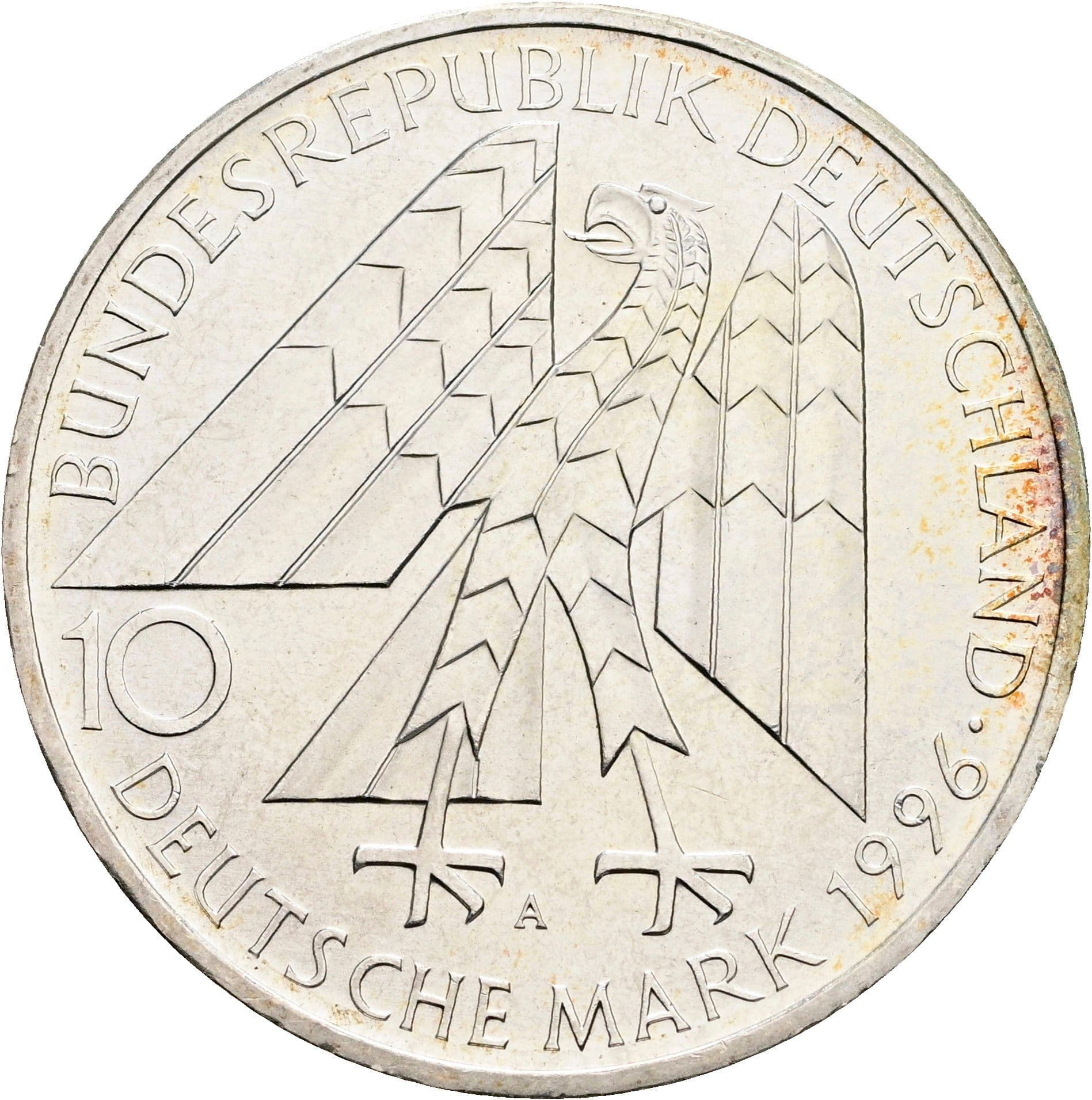 10 Deutsche Mark 1996 A – Rückseite