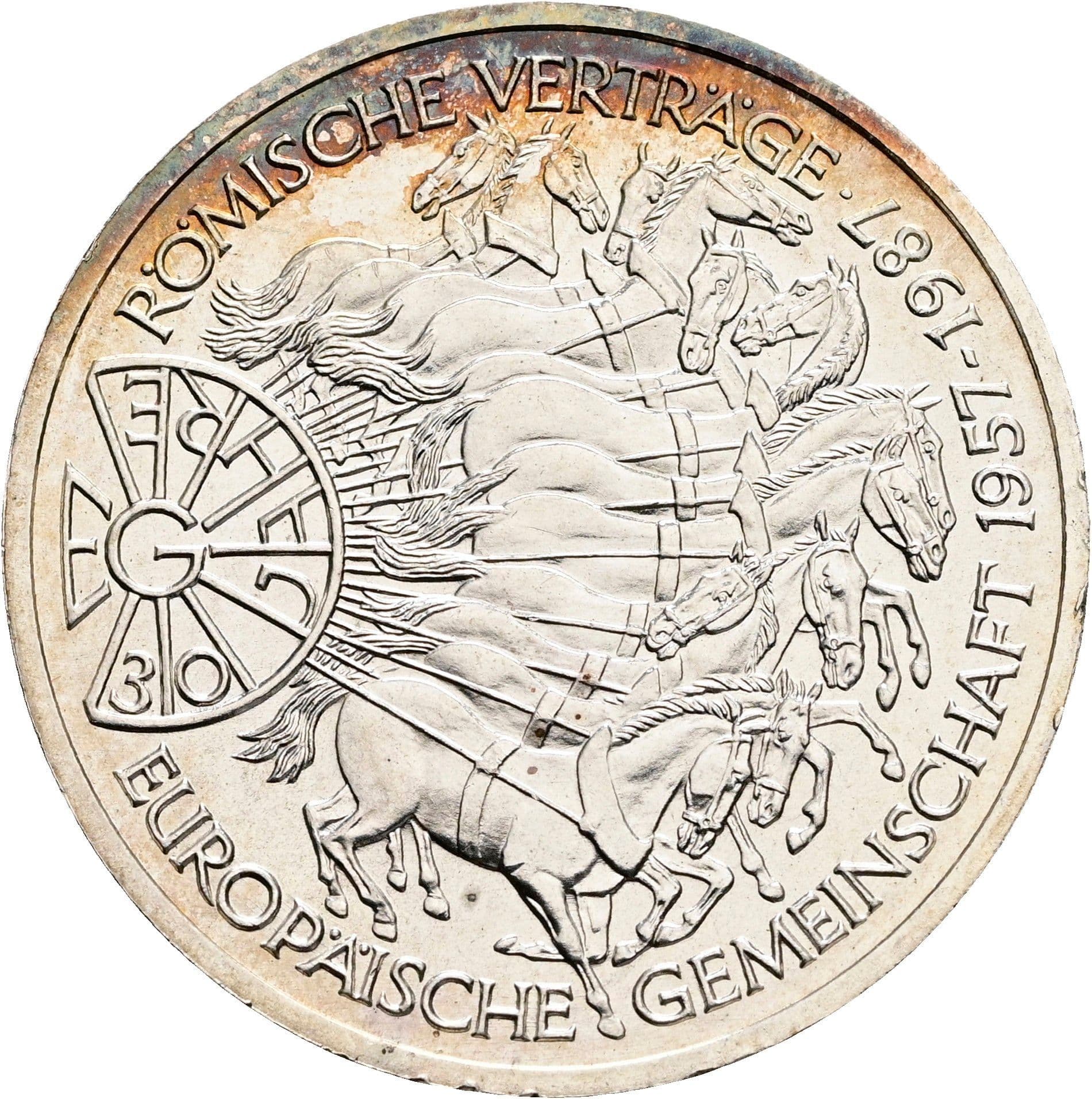 10 Deutsche Mark 1987 G – Vorderseite