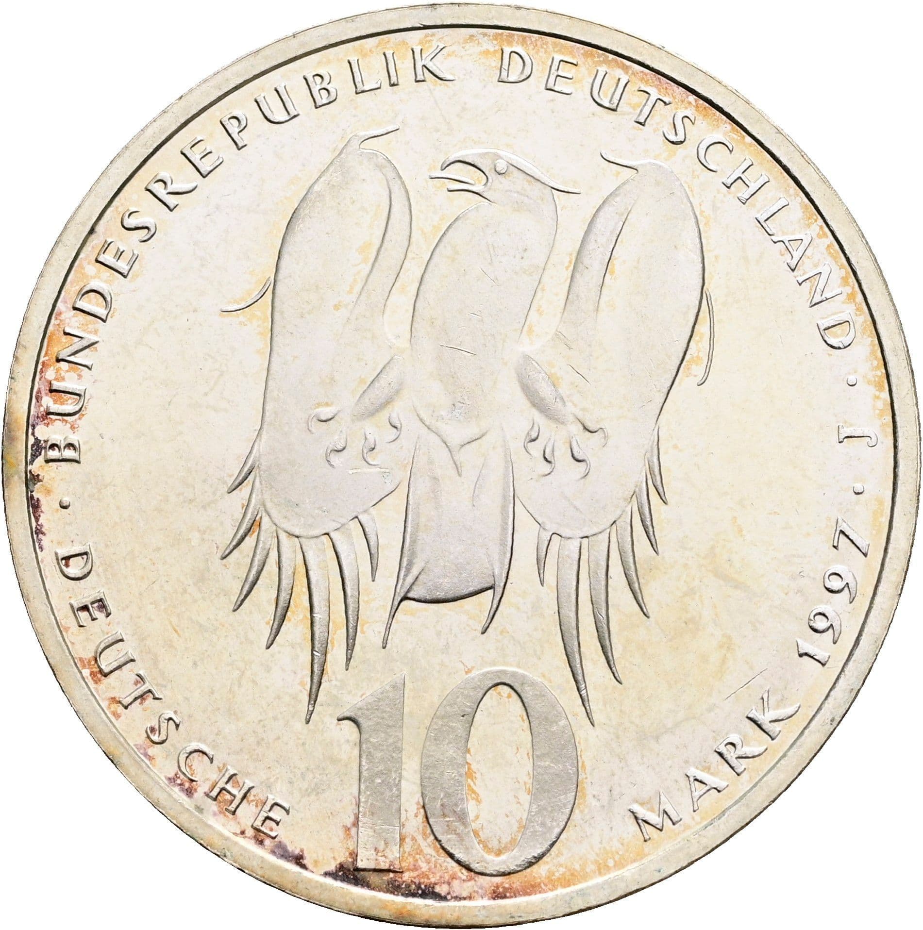10 Deutsche Mark 1997 J – Rückseite