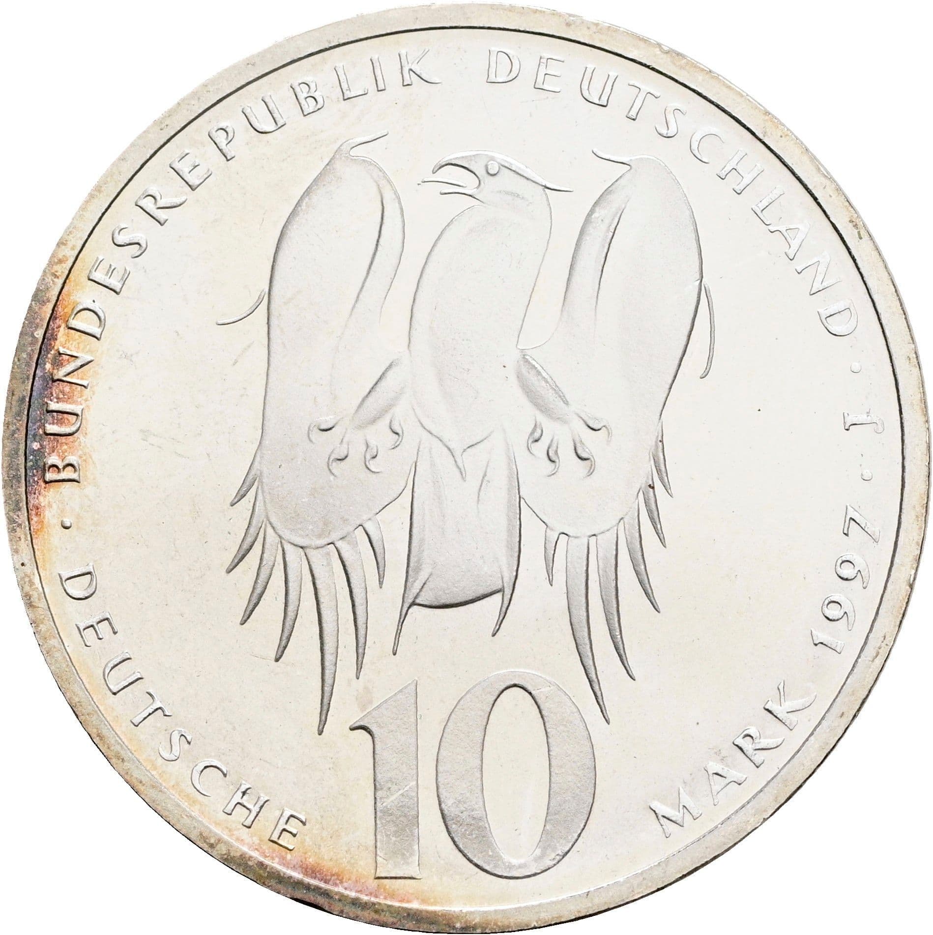 10 Deutsche Mark 1997 J – Rückseite
