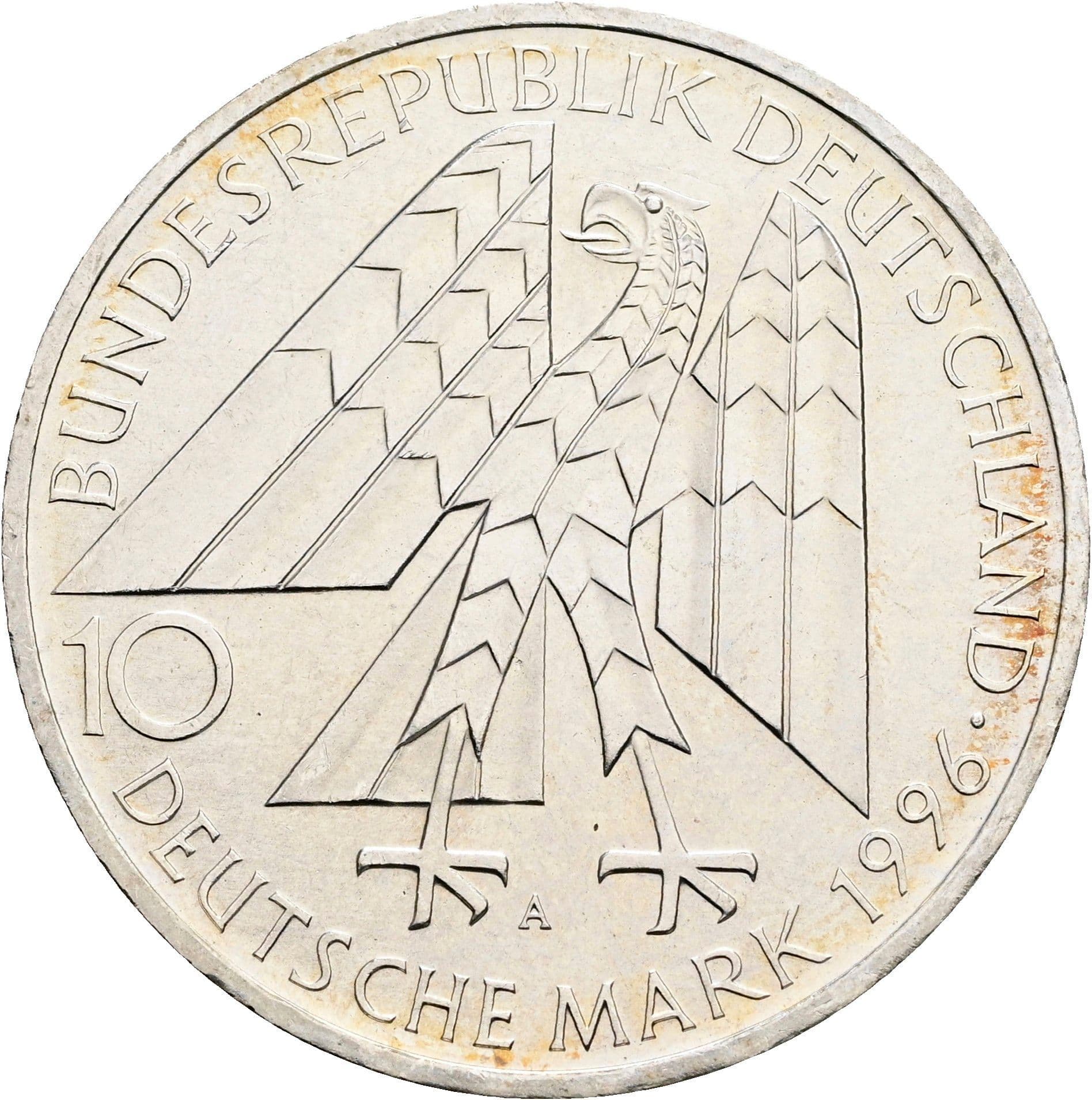 10 Deutsche Mark 1996 A – Rückseite