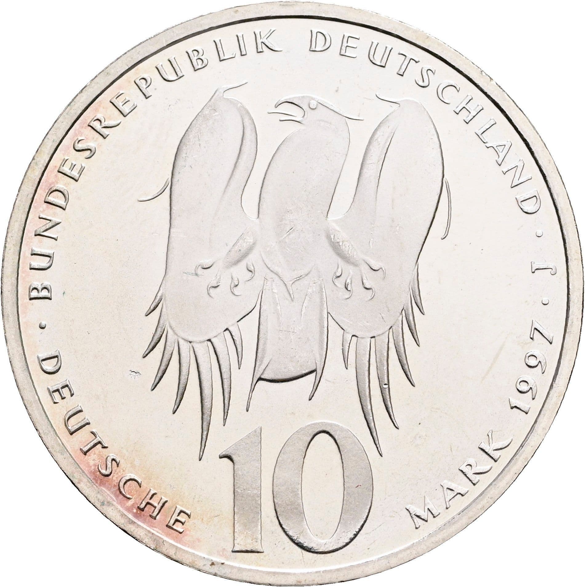 10 Deutsche Mark 1997 J – Rückseite