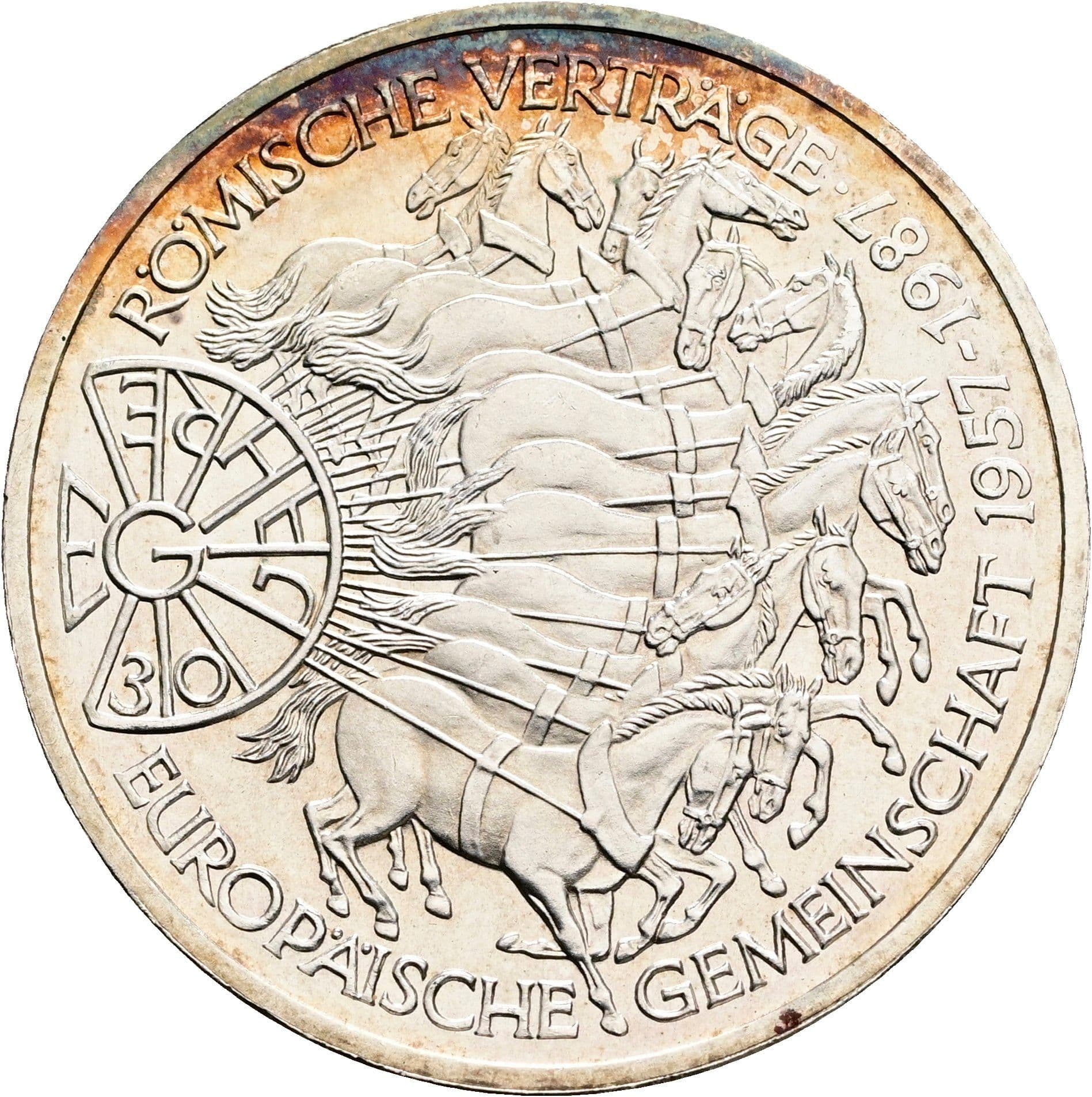 10 Deutsche Mark 1987 G – Vorderseite