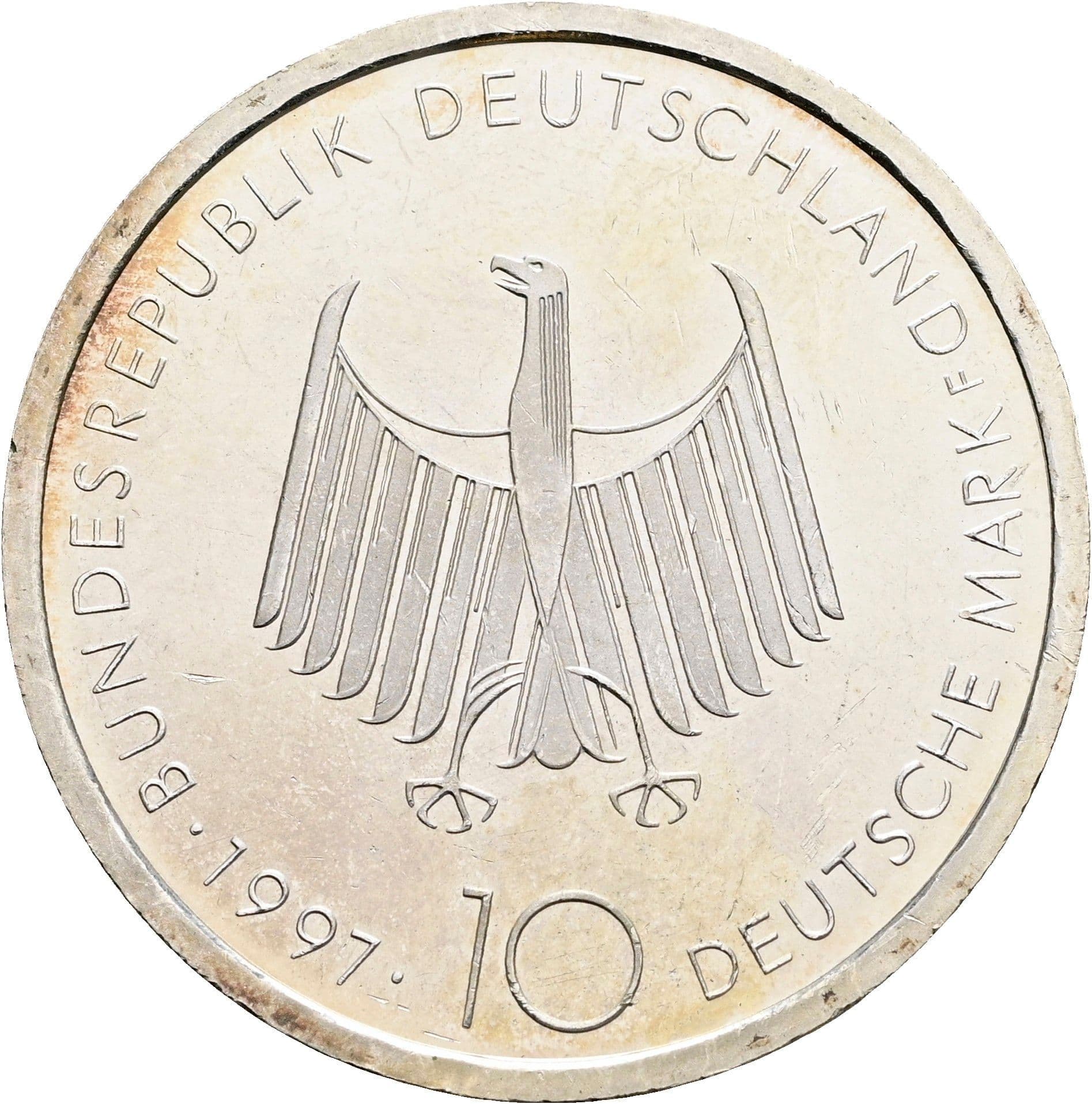 10 Deutsche Mark 1997 F – Rückseite