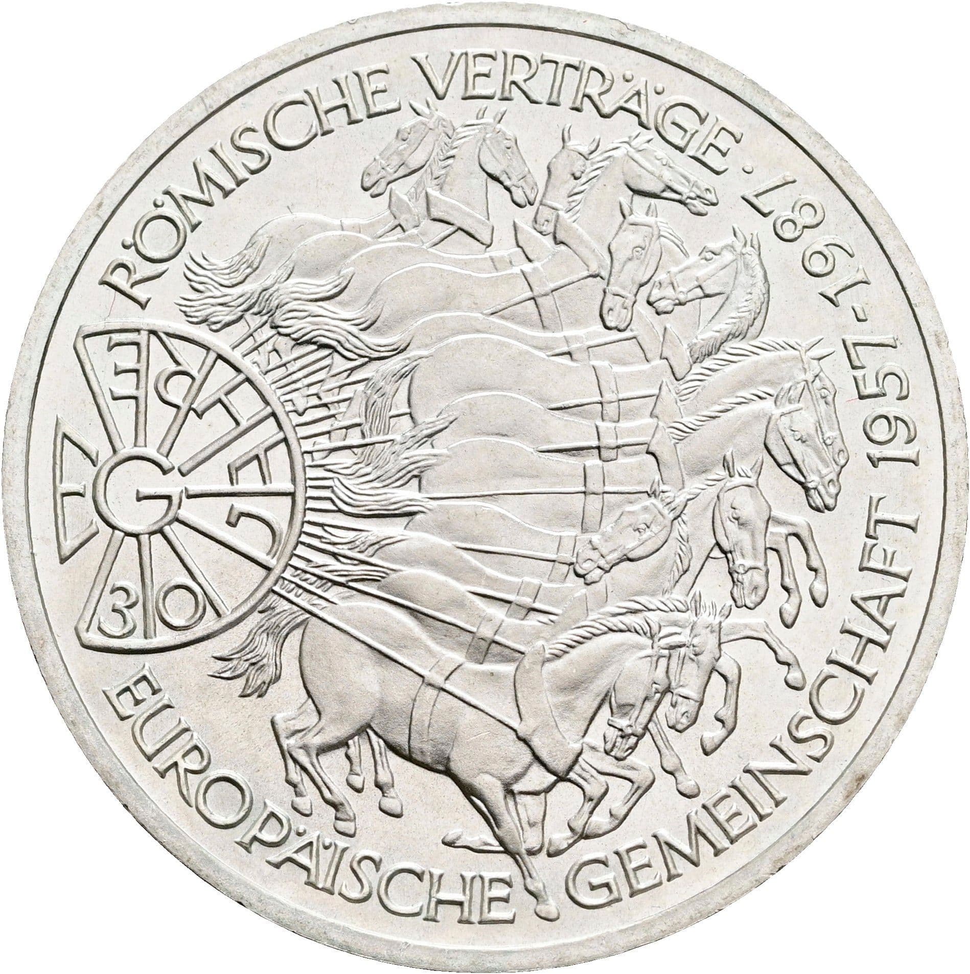 10 Deutsche Mark 1987 G – Vorderseite