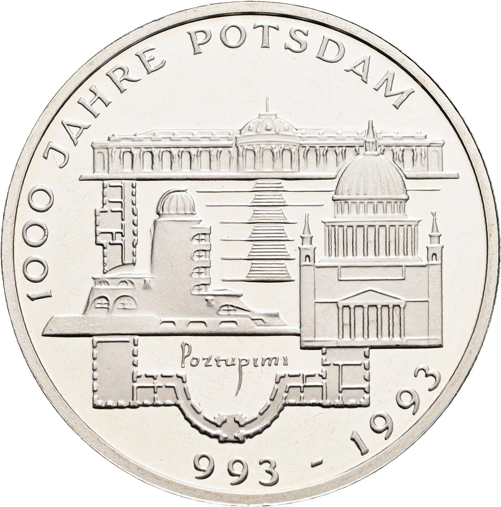 10 Deutsche Mark 1993 F – Vorderseite