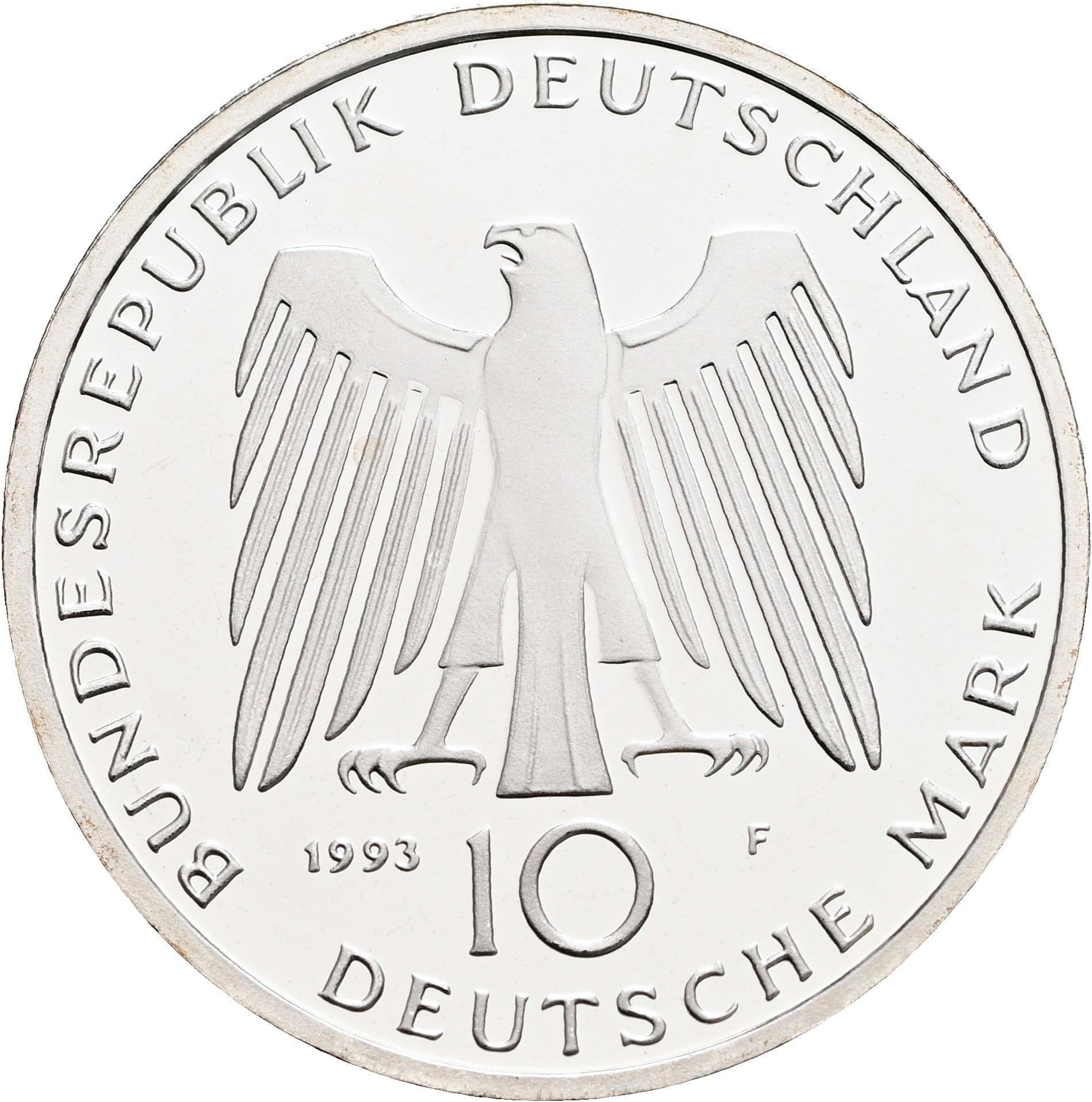 10 Deutsche Mark 1993 F – Rückseite