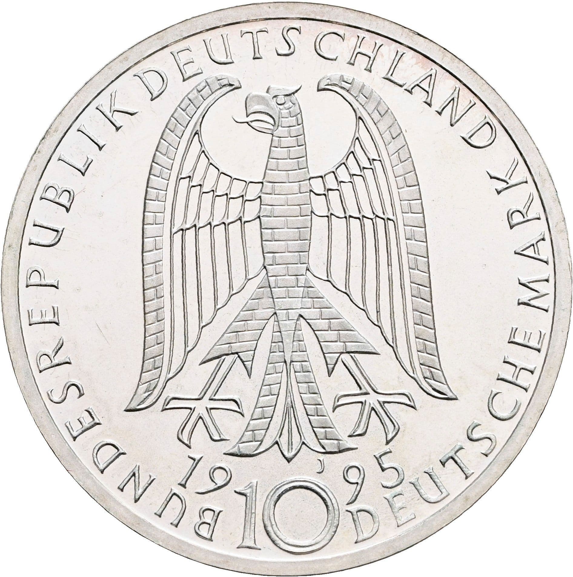 10 Deutsche Mark 1995 J – Rückseite