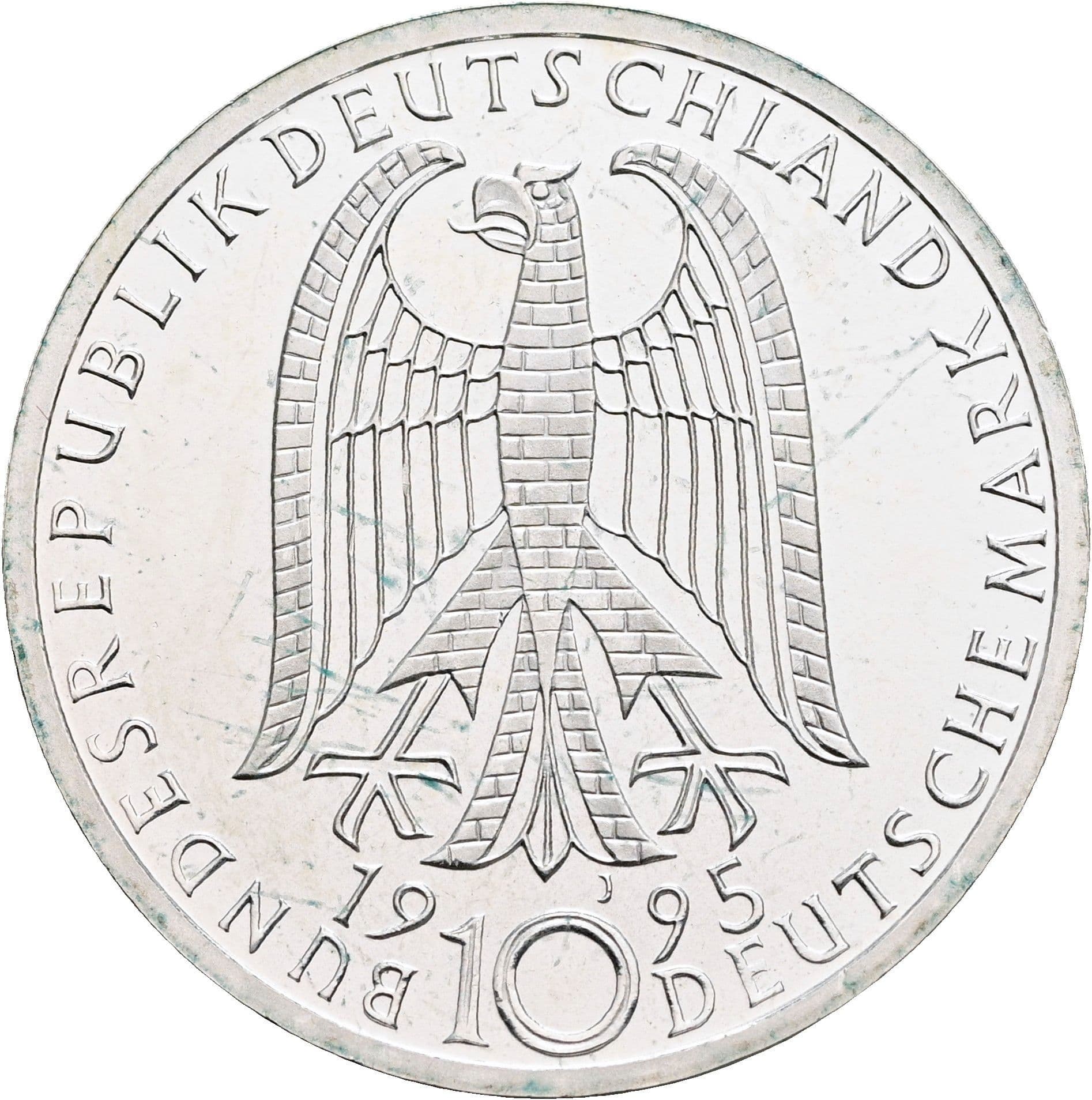 10 Deutsche Mark 1995 J – Rückseite