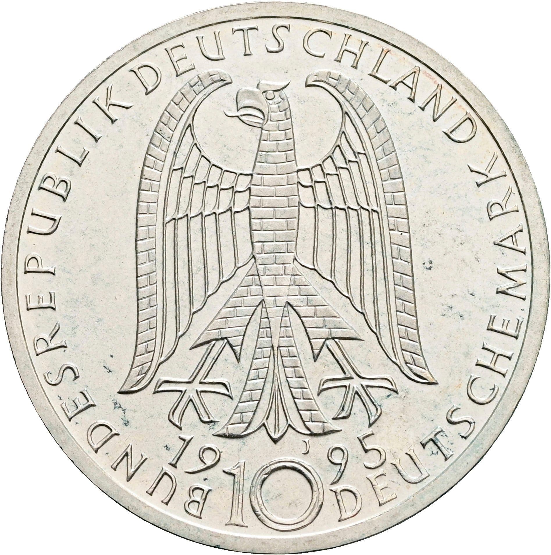 10 Deutsche Mark 1995 J – Rückseite