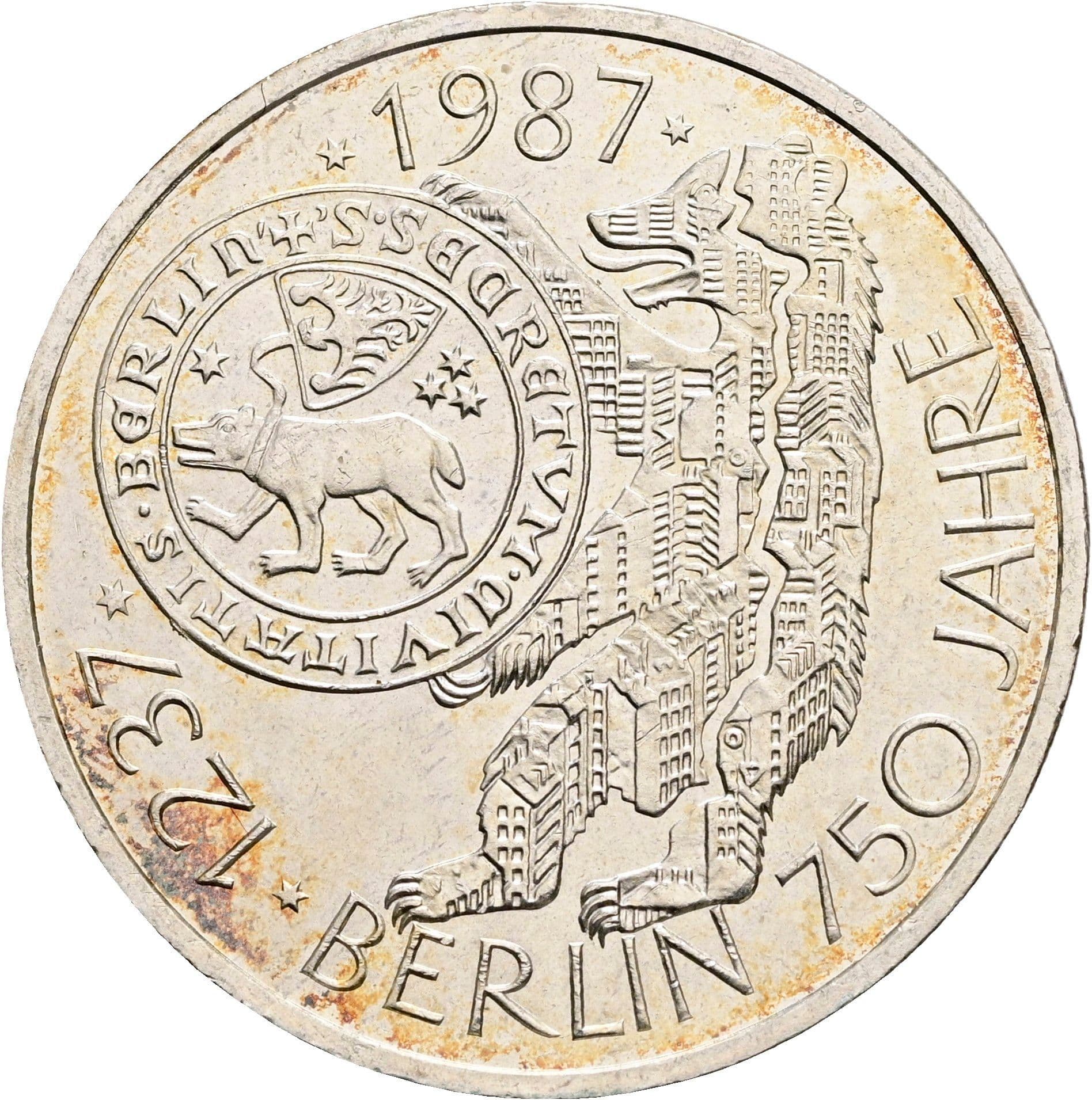 10 Deutsche Mark 1987 J – Vorderseite
