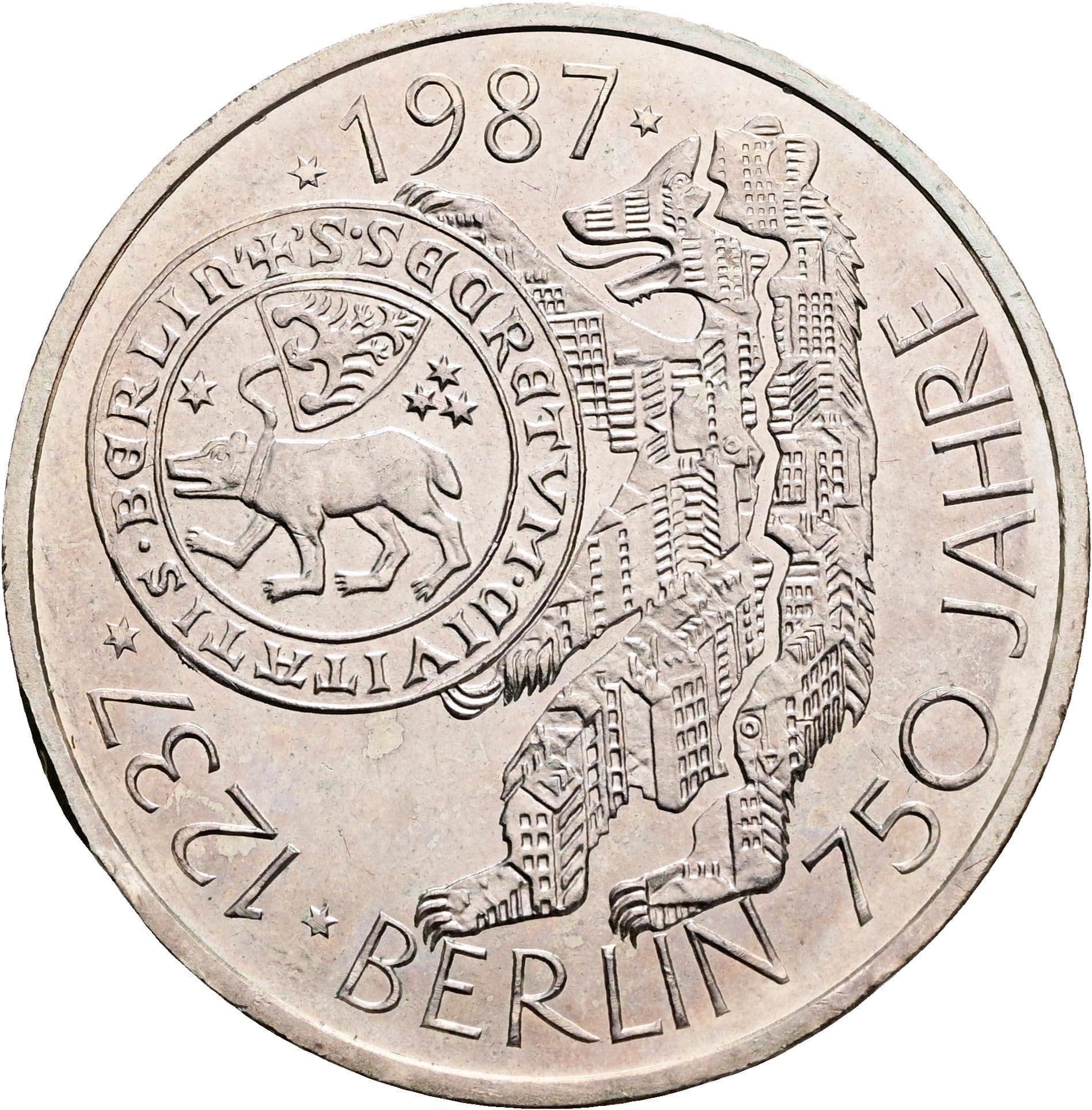 10 Deutsche Mark 1987 J – Vorderseite