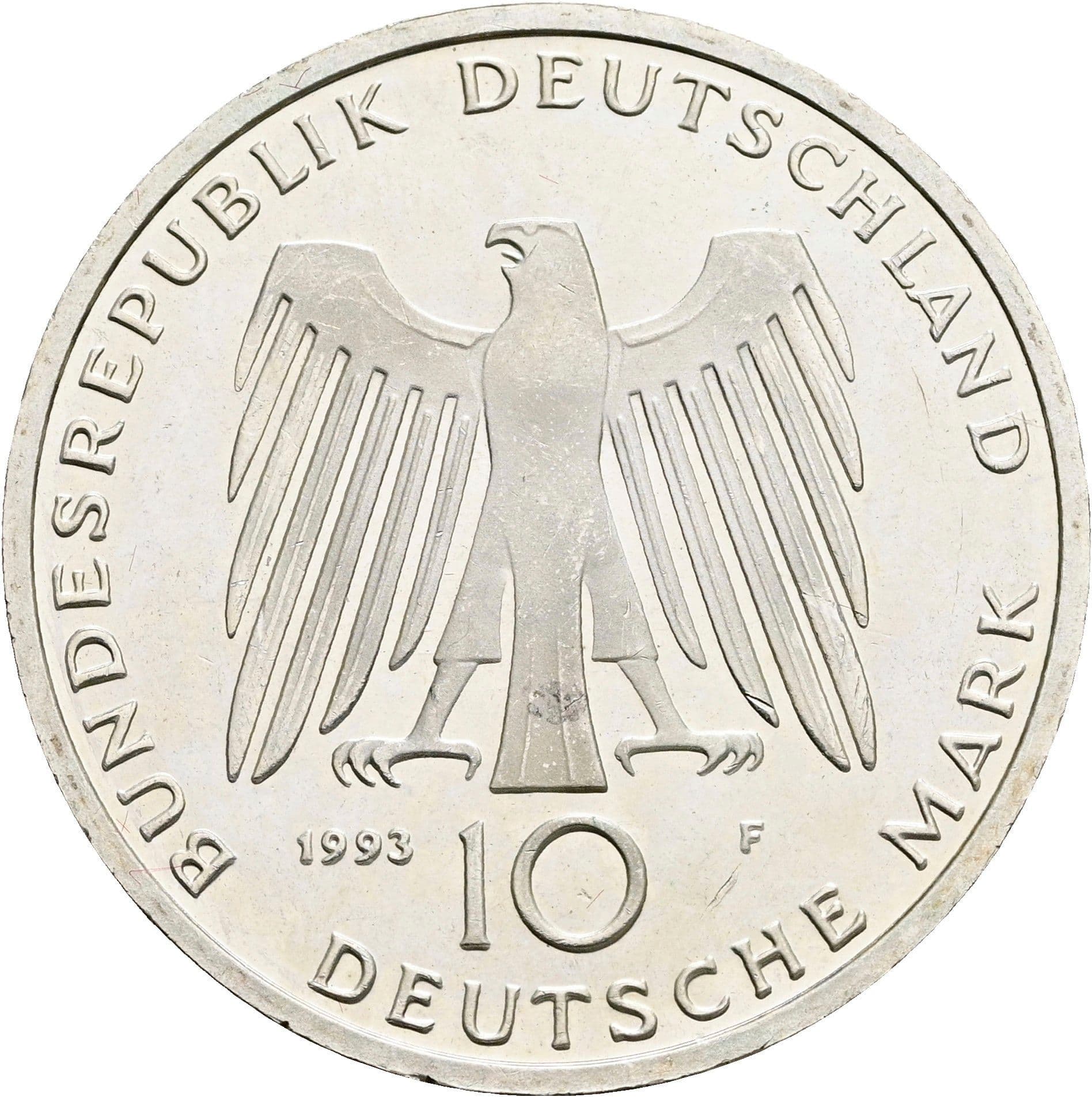 10 Deutsche Mark 1993 F – Rückseite