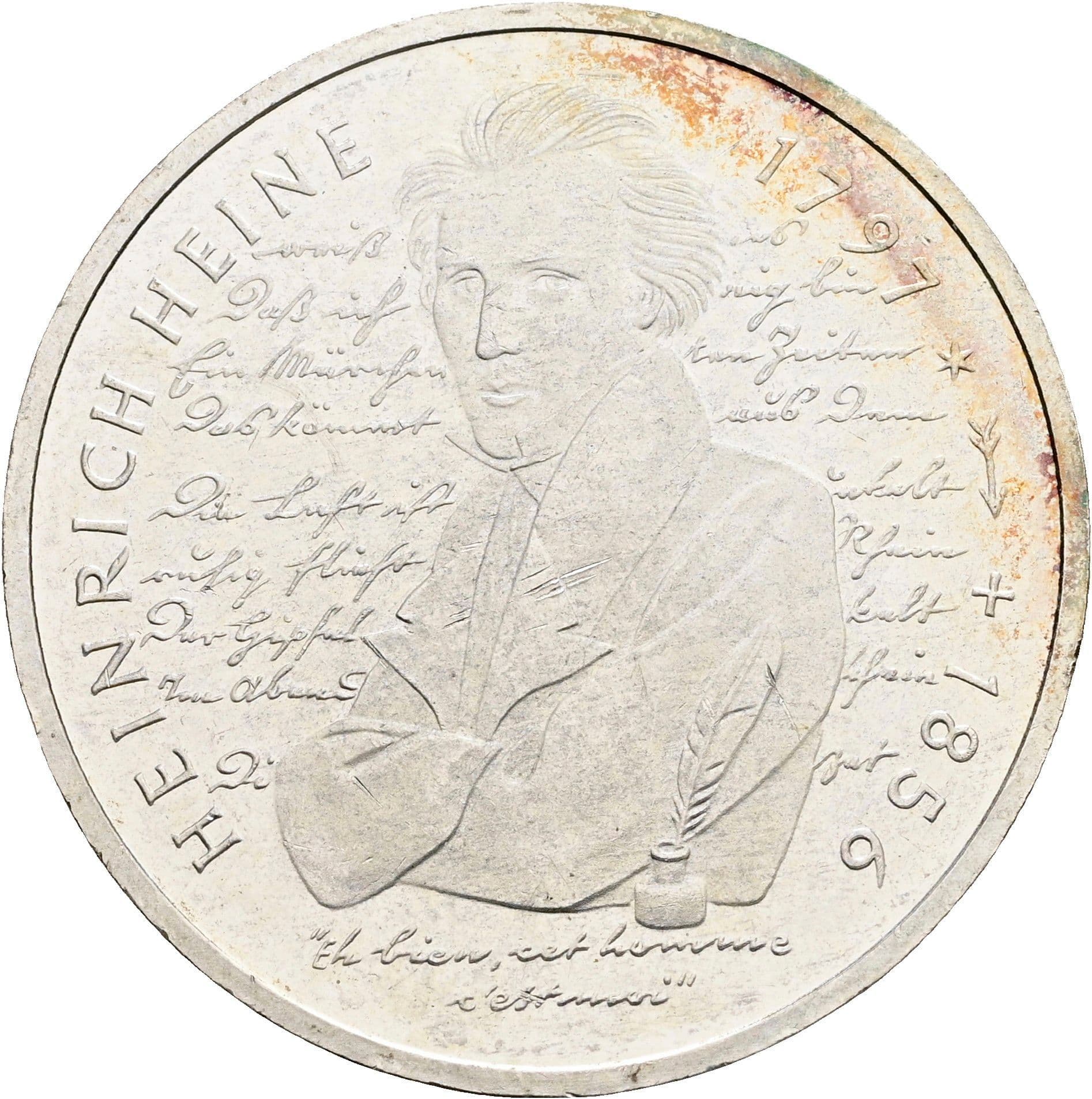 10 Deutsche Mark 1997 D – Vorderseite