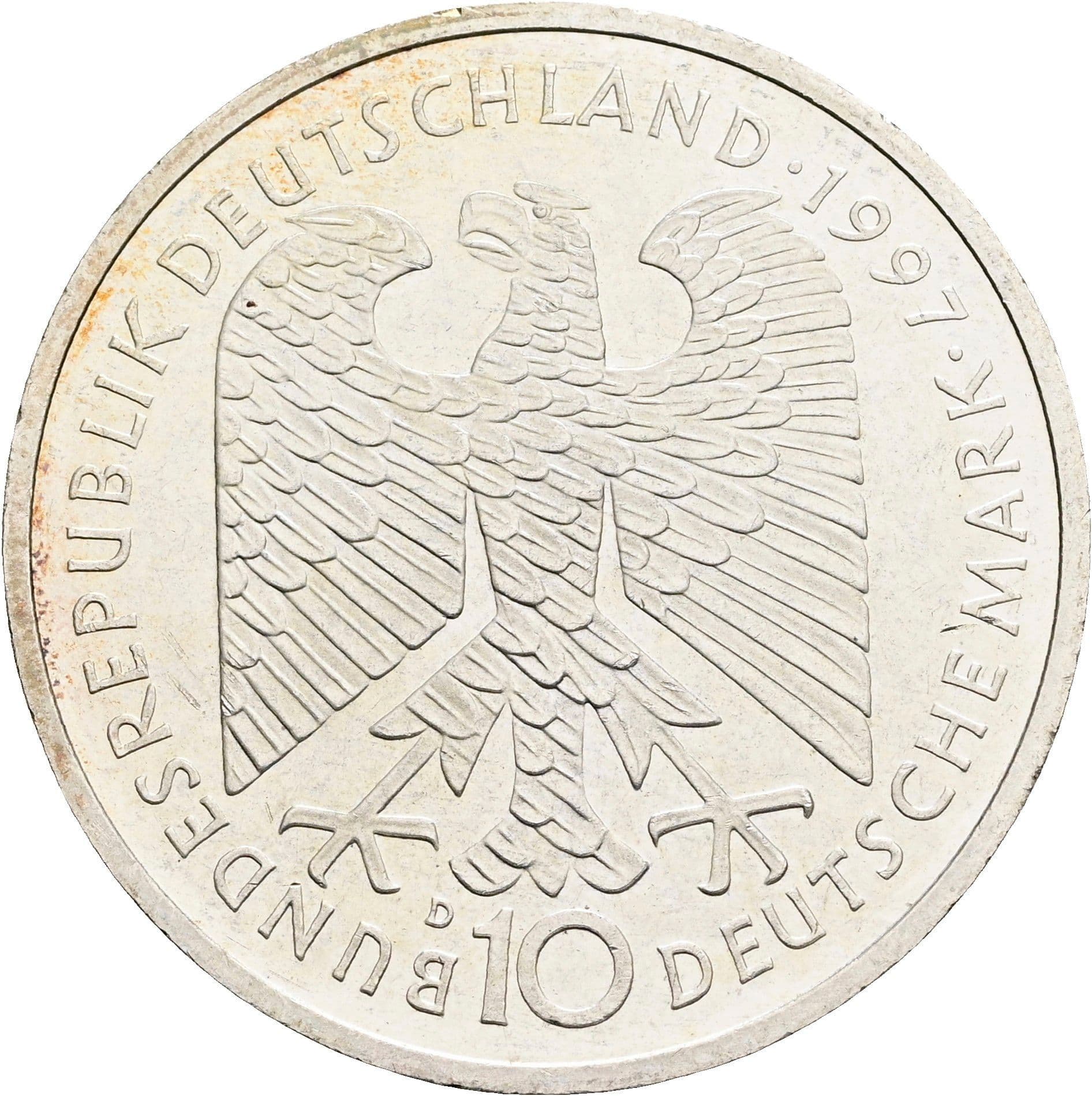 10 Deutsche Mark 1997 D – Rückseite