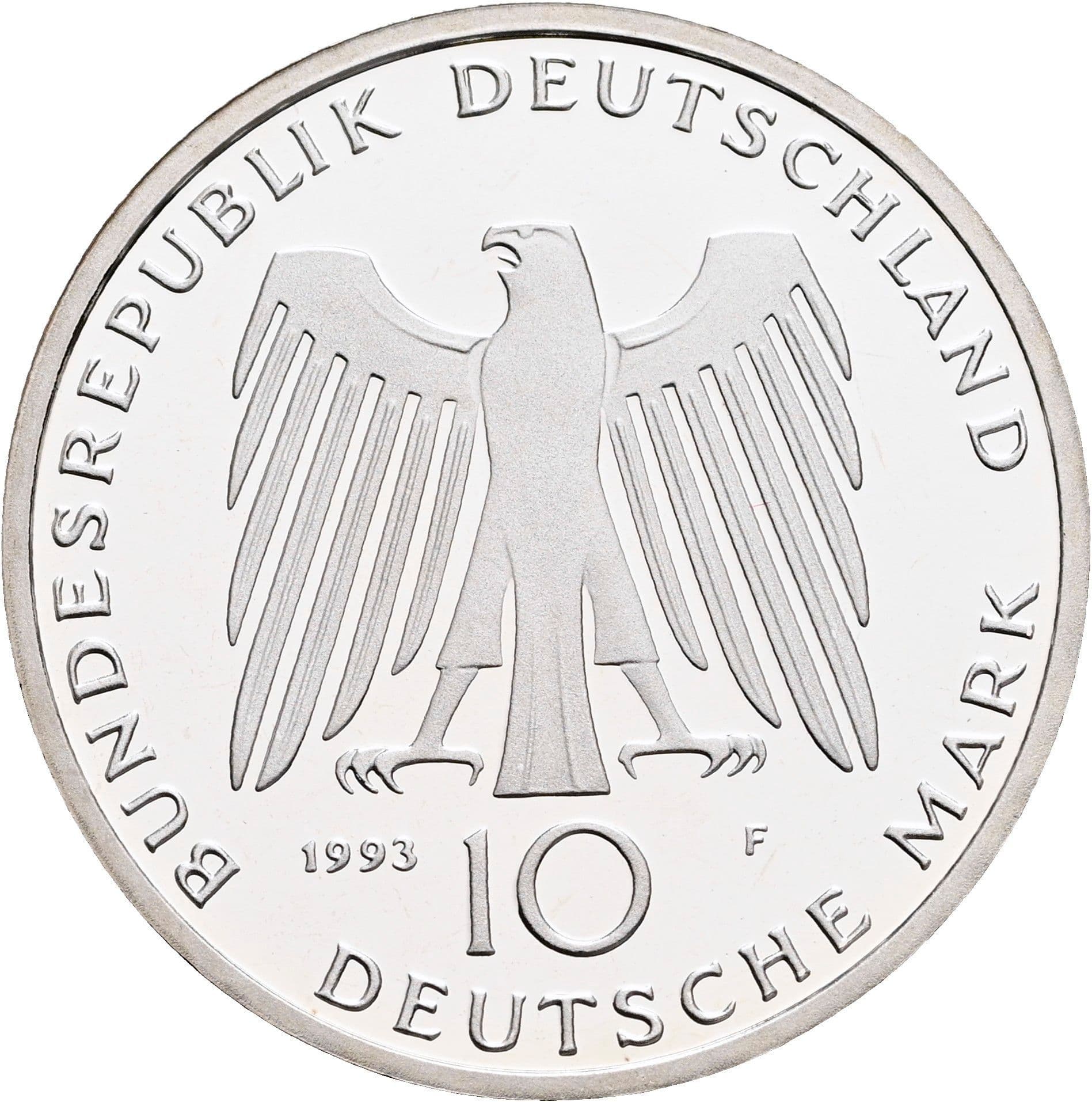 10 Deutsche Mark 1993 F – Rückseite