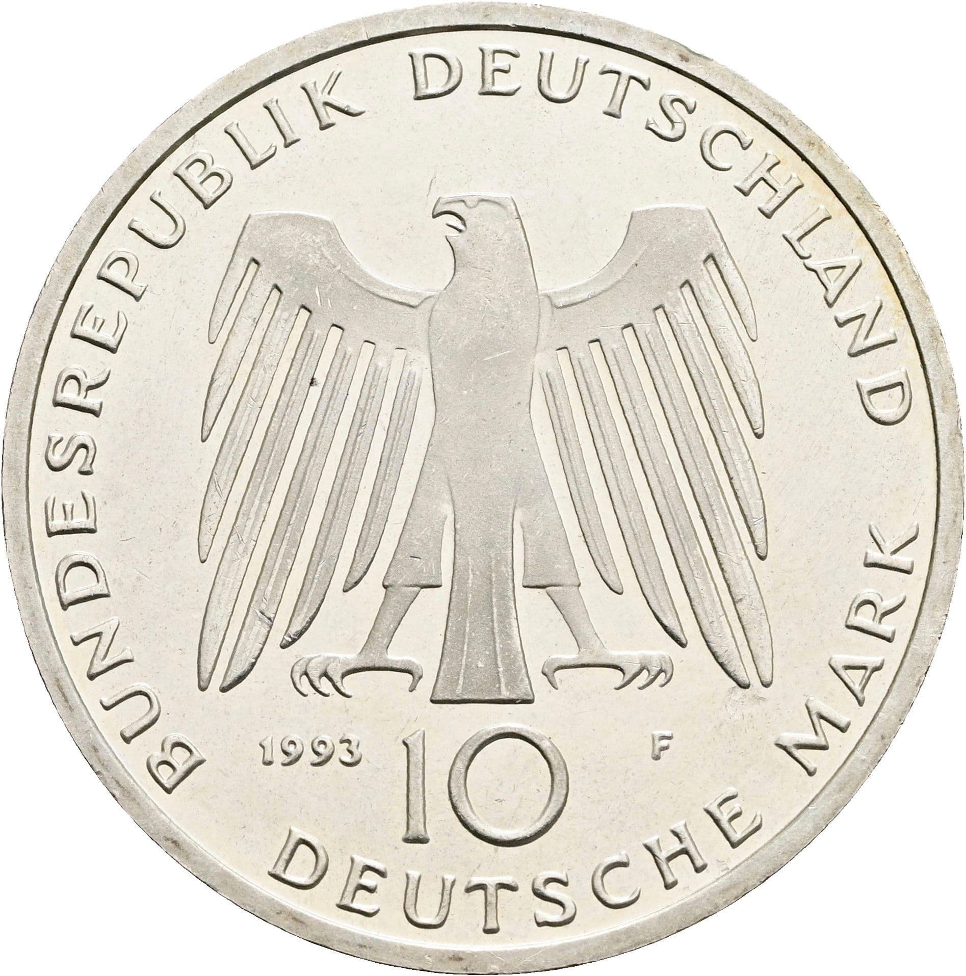 10 Deutsche Mark 1993 F – Rückseite