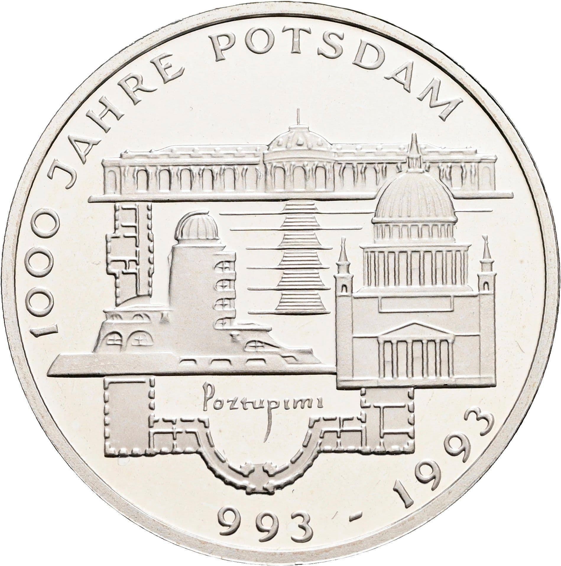 10 Deutsche Mark 1993 F – Vorderseite