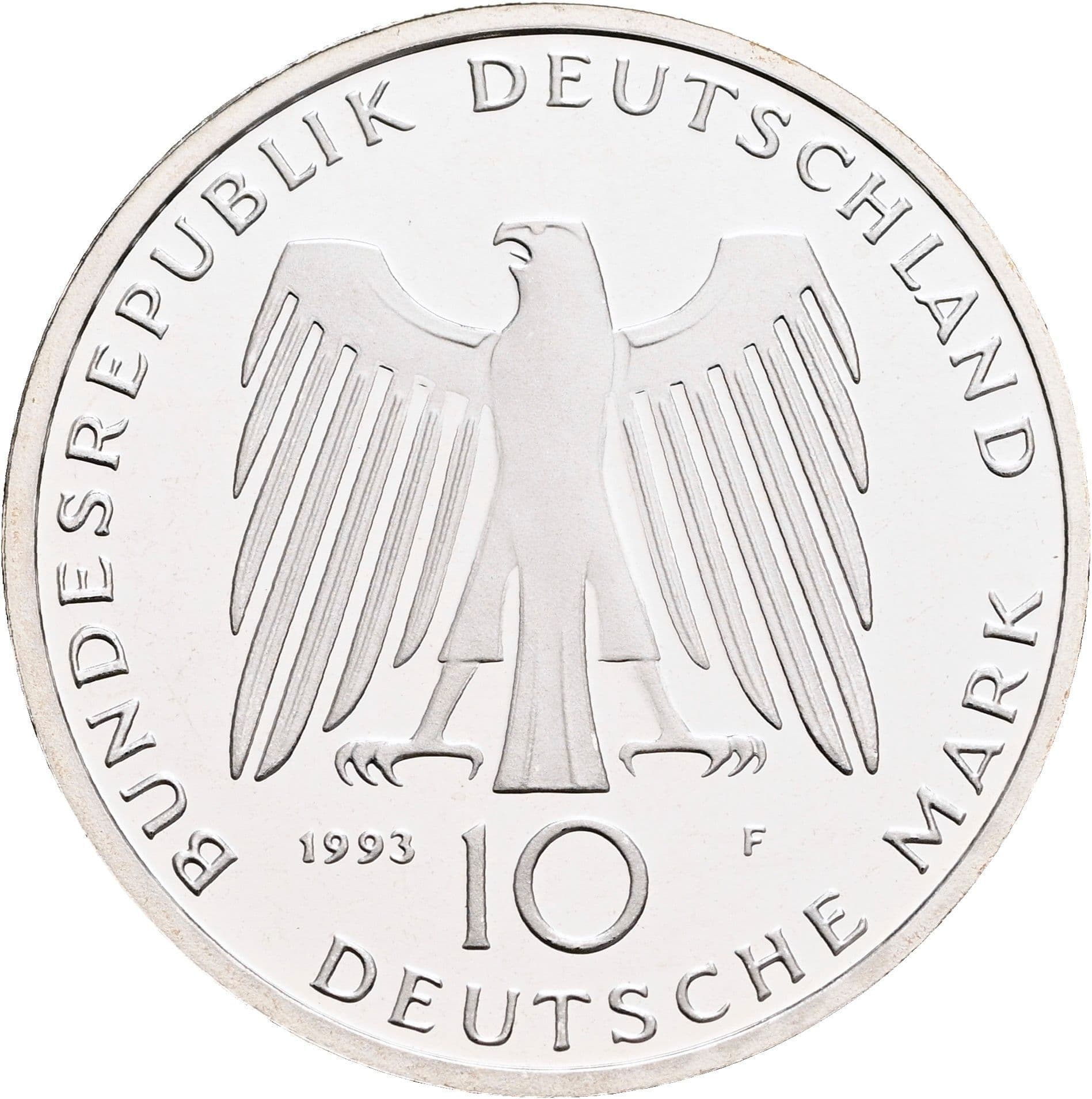 10 Deutsche Mark 1993 F – Rückseite