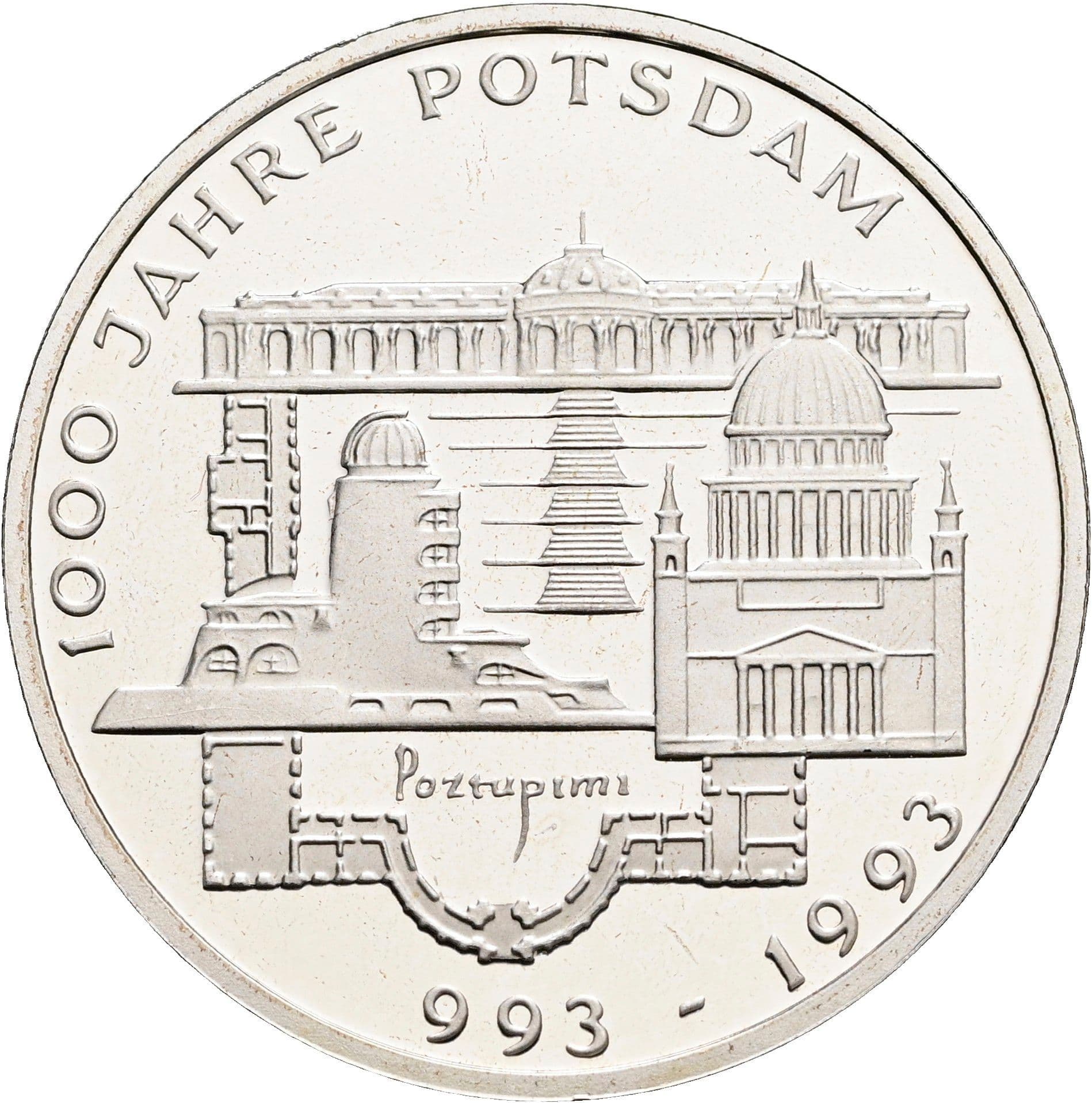 10 Deutsche Mark 1993 F – Vorderseite