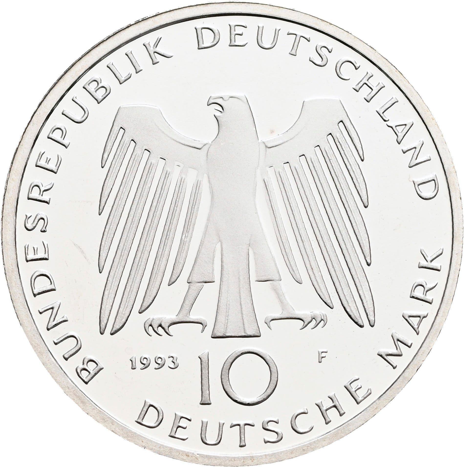 10 Deutsche Mark 1993 F – Rückseite