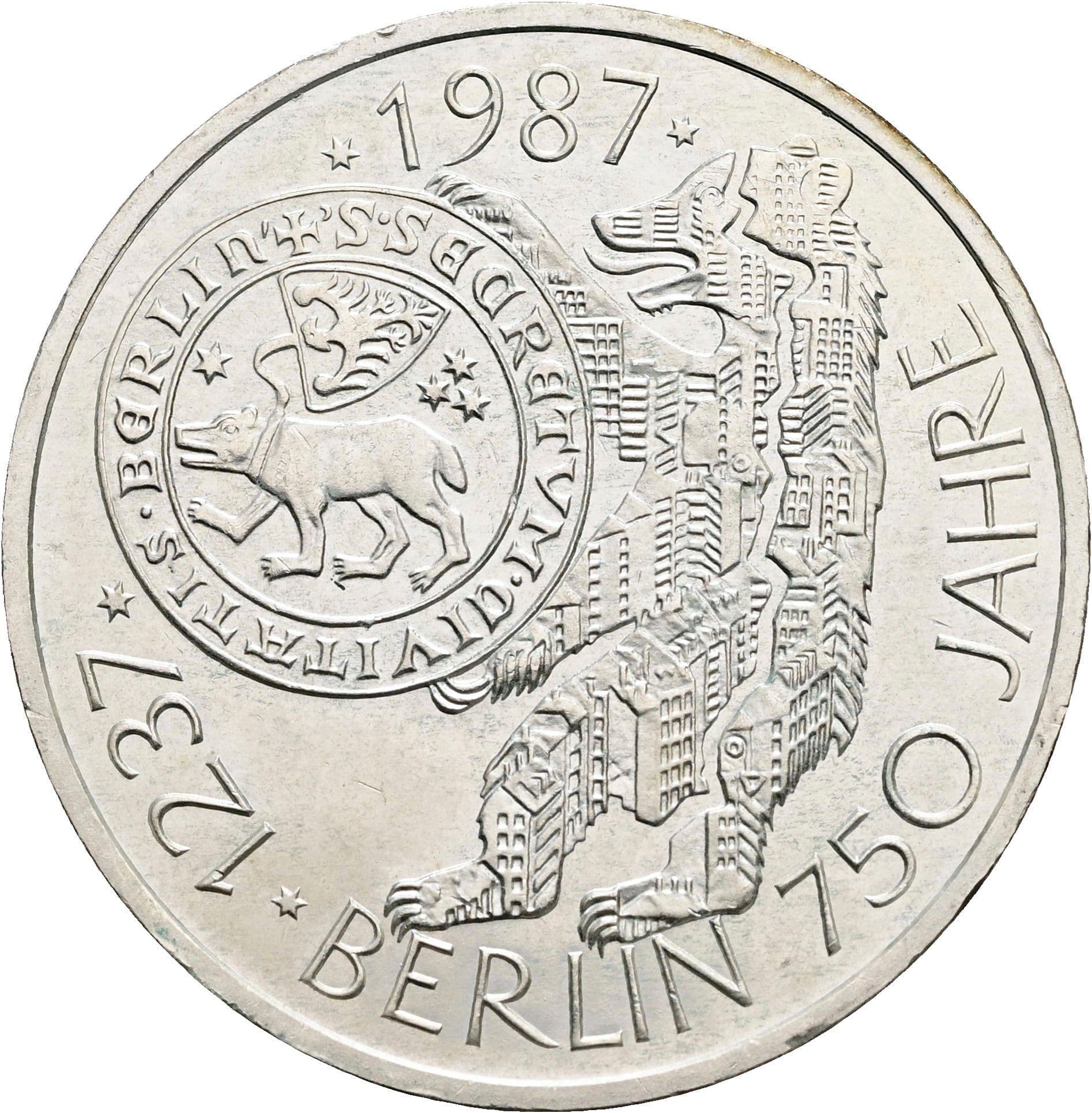 10 Deutsche Mark 1987 J – Vorderseite