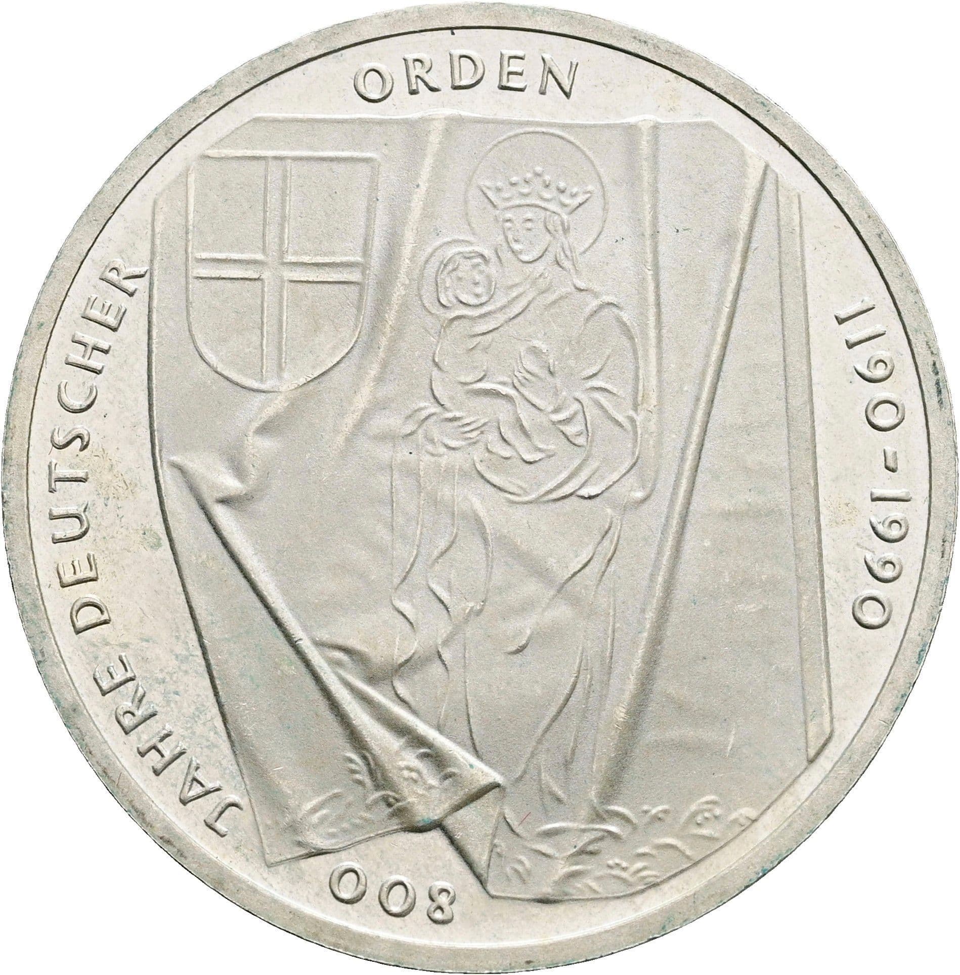 10 Deutsche Mark 1990 J – Vorderseite
