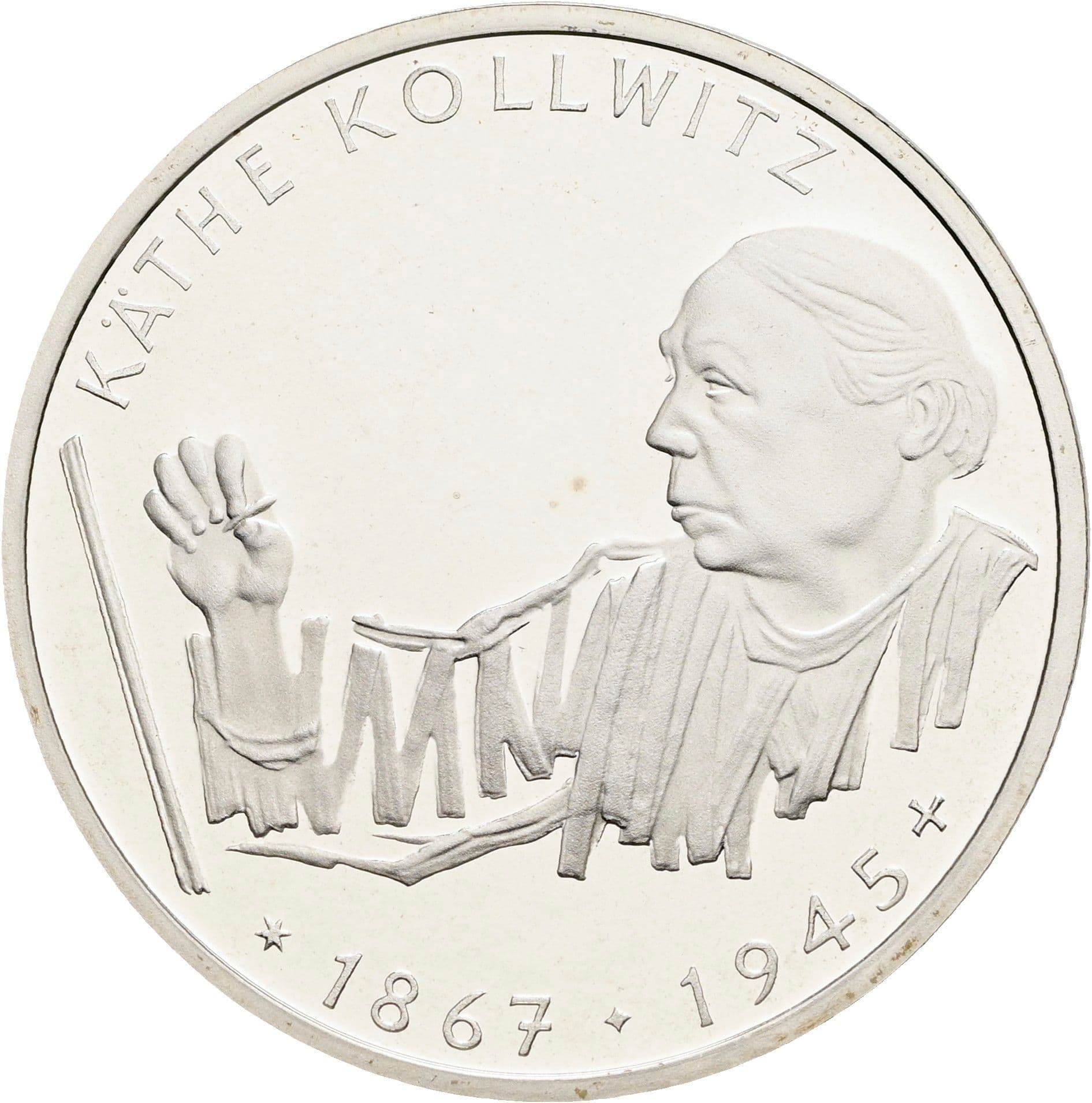 10 Deutsche Mark 1992 G – Vorderseite