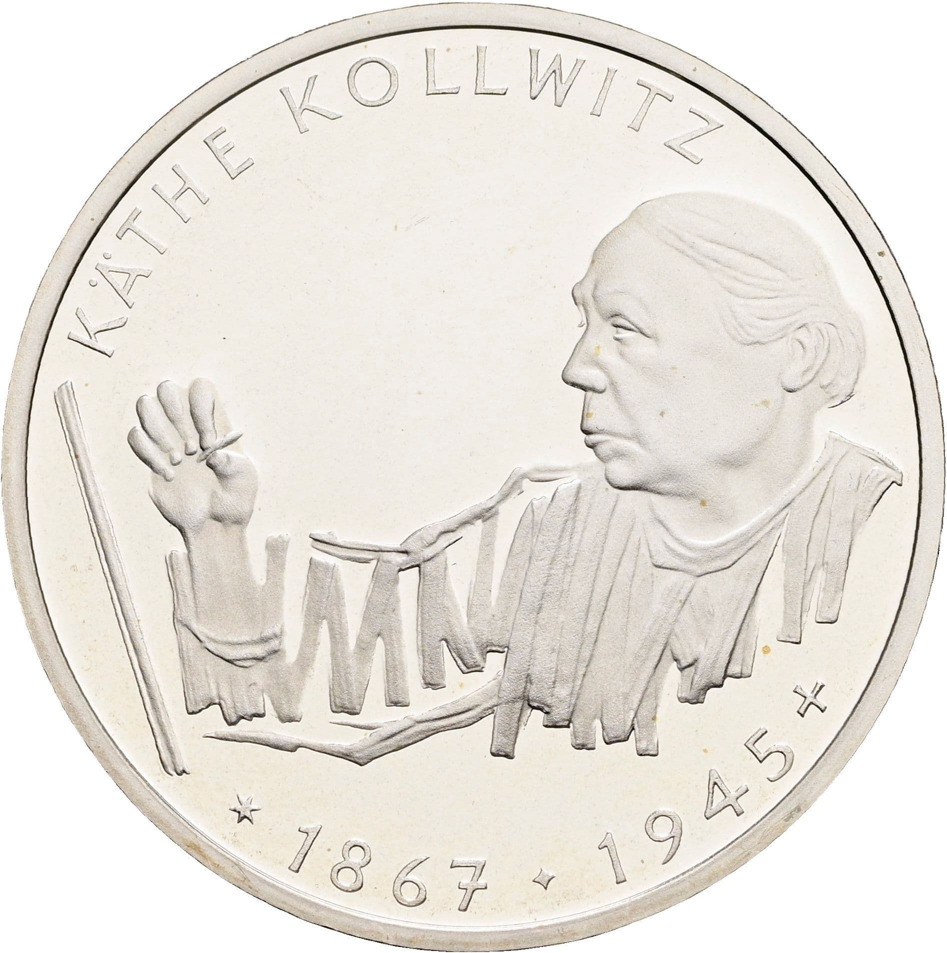 10 Deutsche Mark 1992 G – Vorderseite