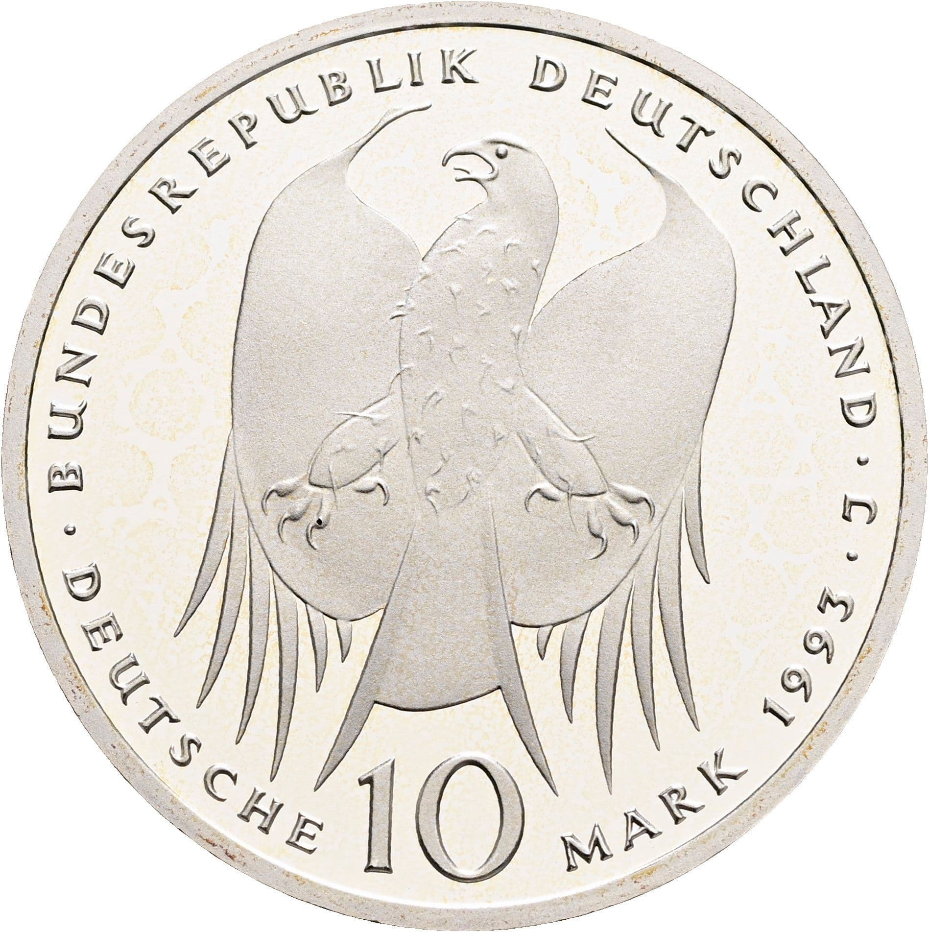 10 Deutsche Mark 1993 J – Rückseite