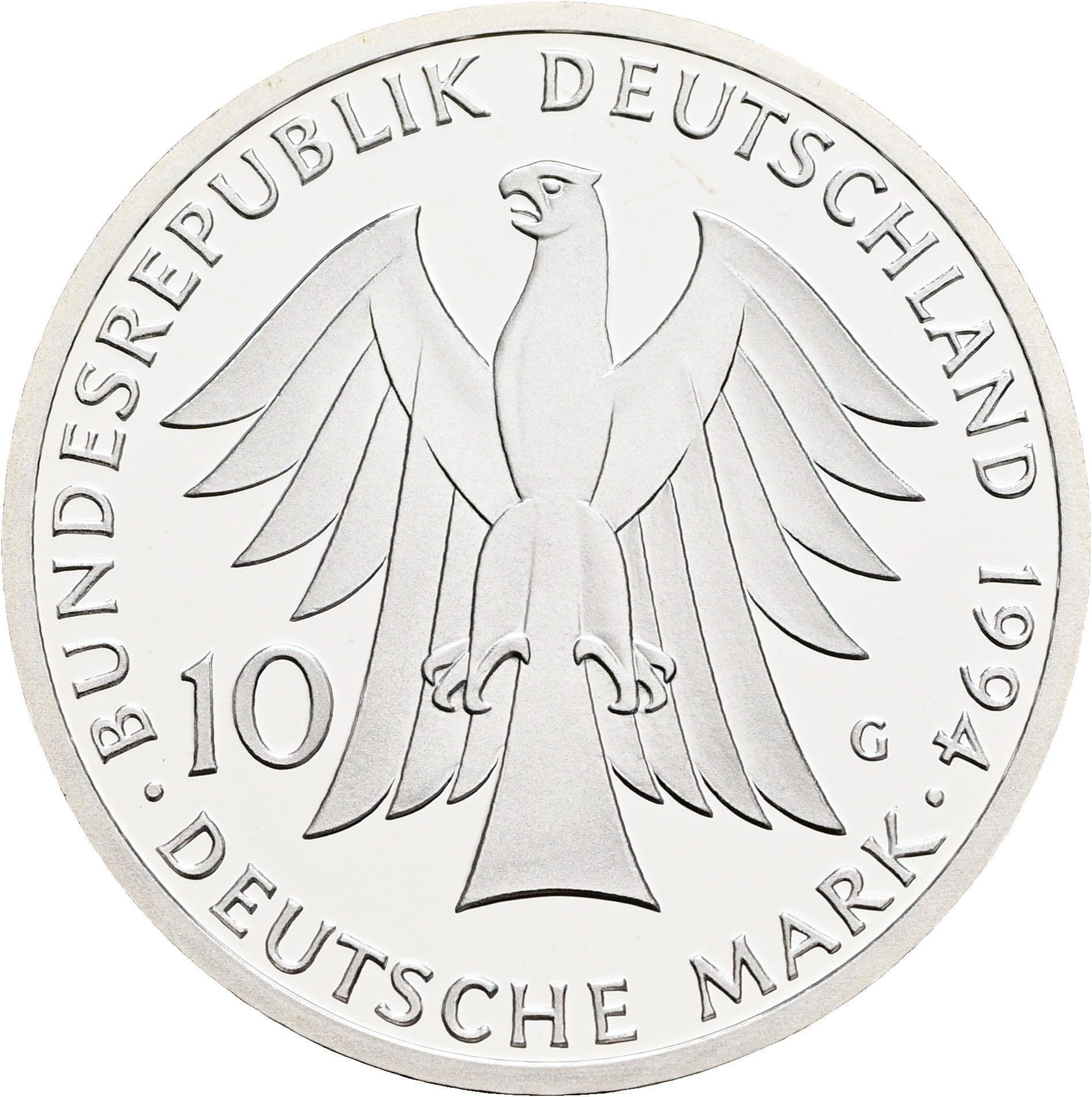 10 Deutsche Mark 1994 G – Rückseite