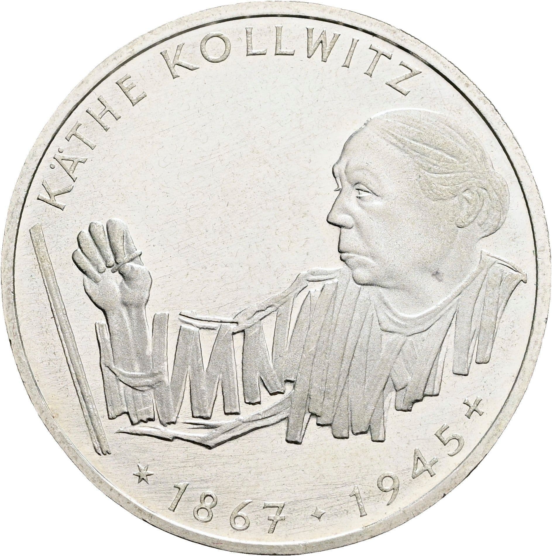 10 Deutsche Mark 1992 G – Vorderseite