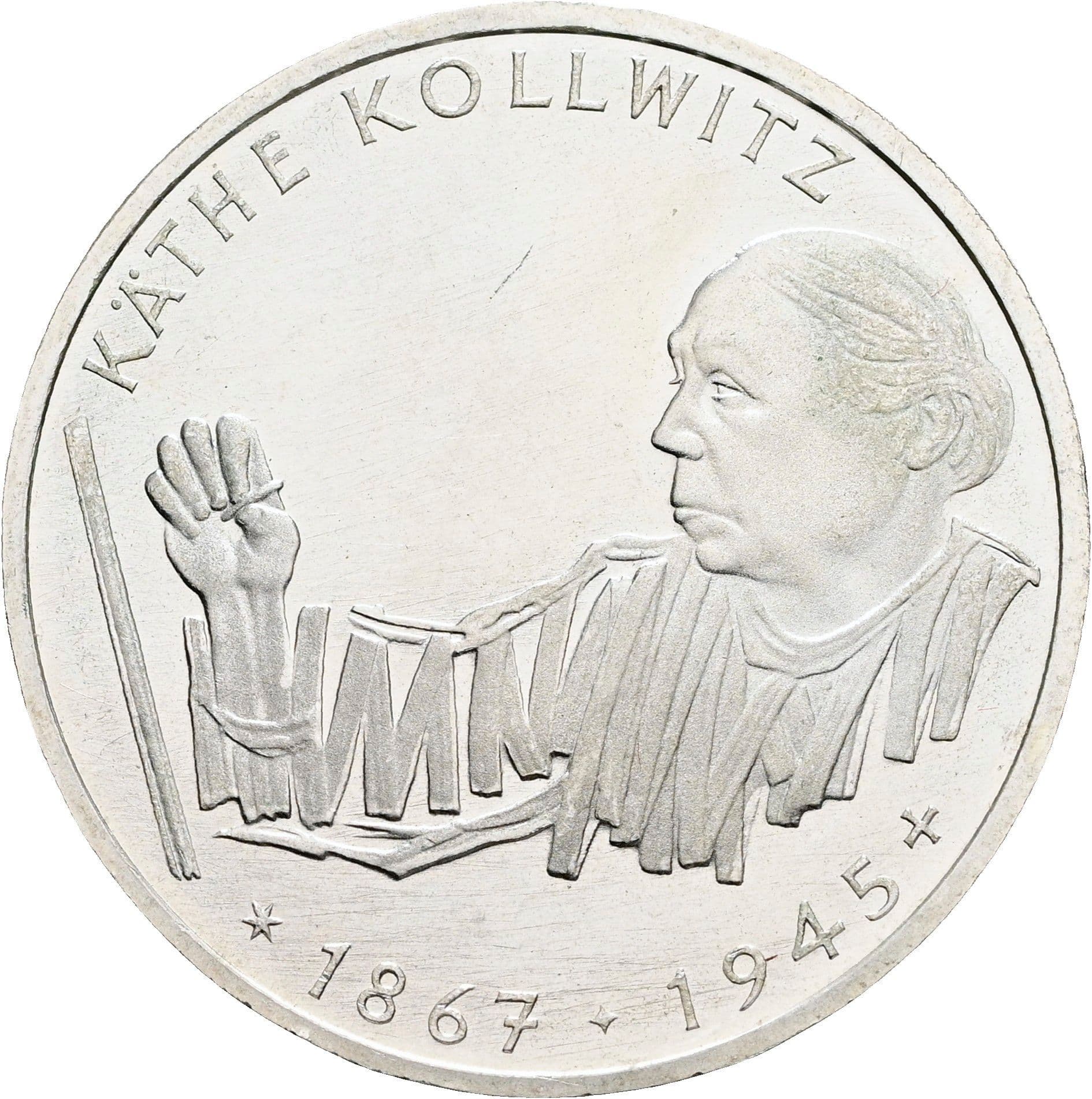 10 Deutsche Mark 1992 G – Vorderseite