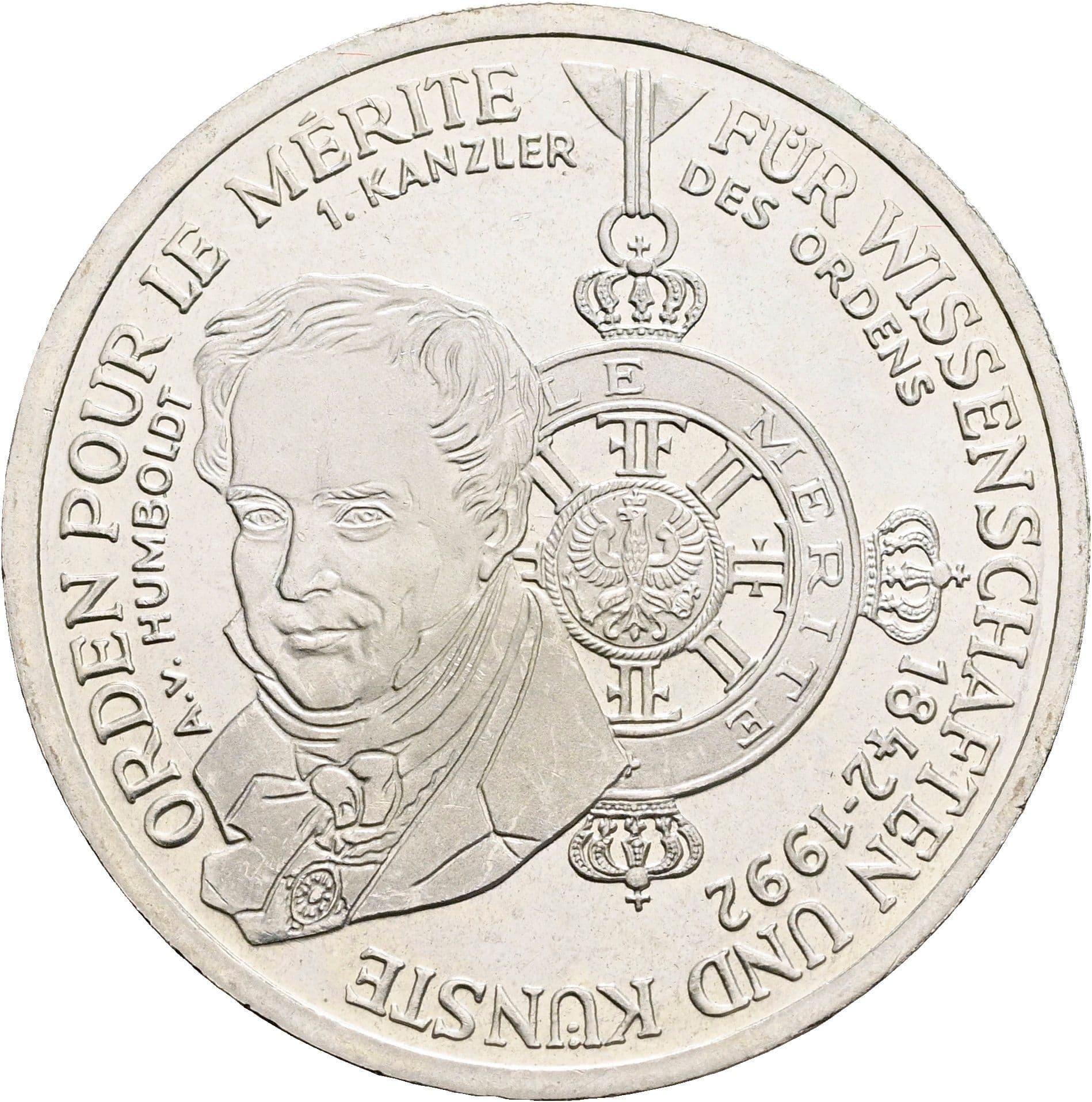 10 Deutsche Mark 1992 D – Vorderseite