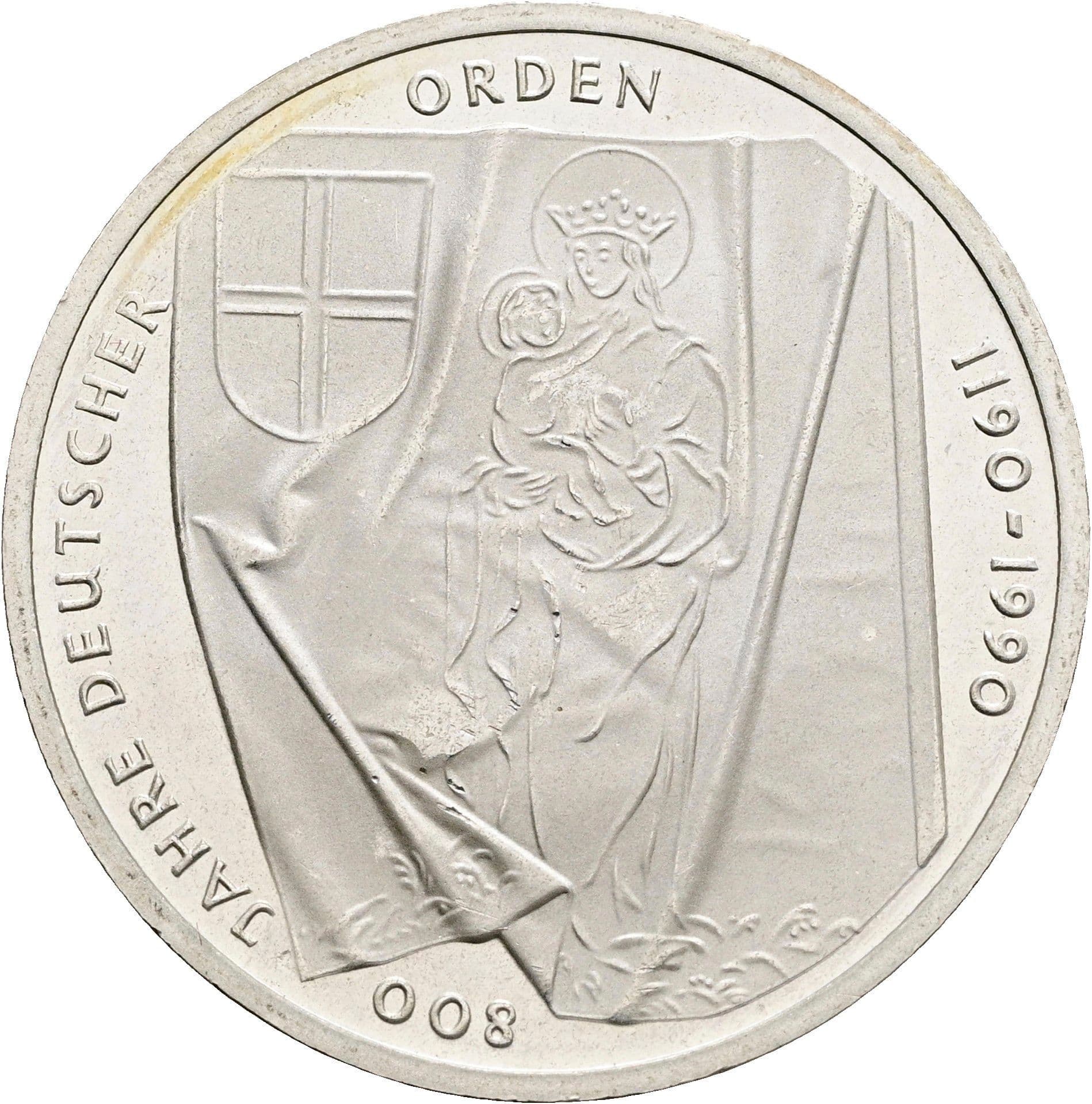 10 Deutsche Mark 1990 J – Vorderseite