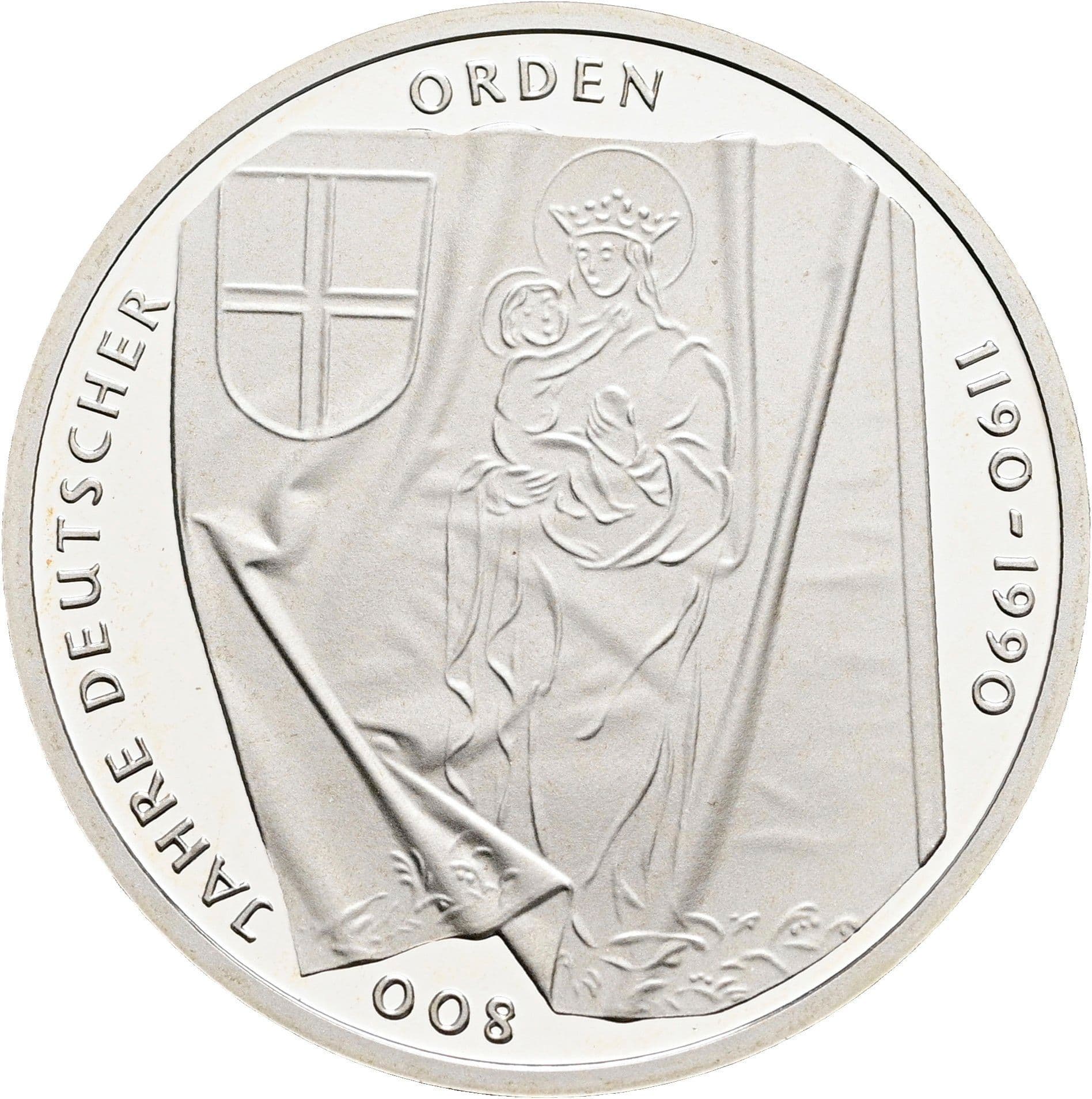 10 Deutsche Mark 1990 J – Vorderseite