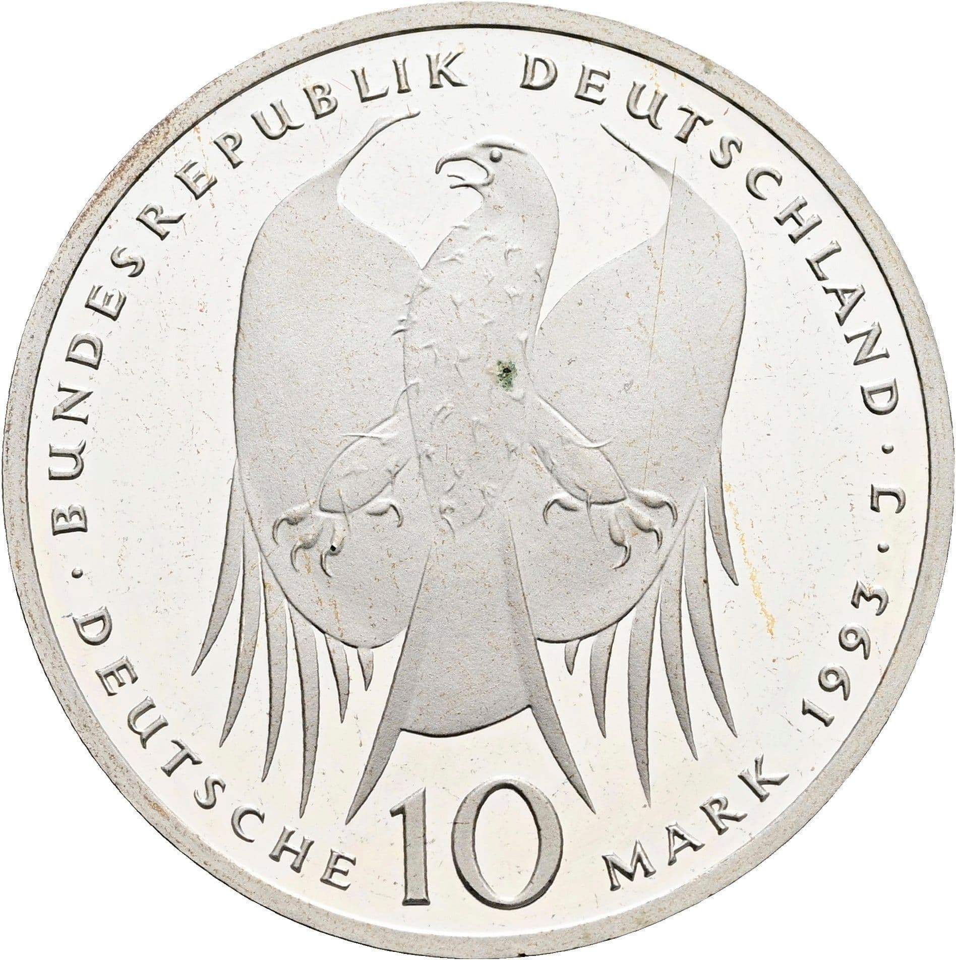 10 Deutsche Mark 1993 J – Rückseite