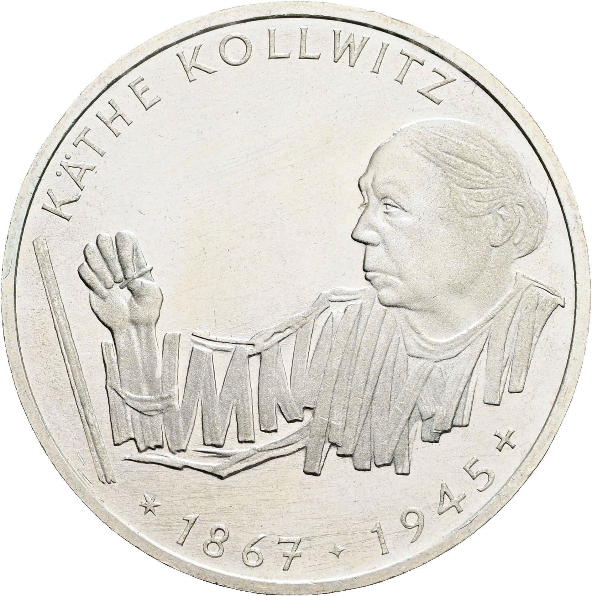 10 Deutsche Mark 1992 G – Vorderseite