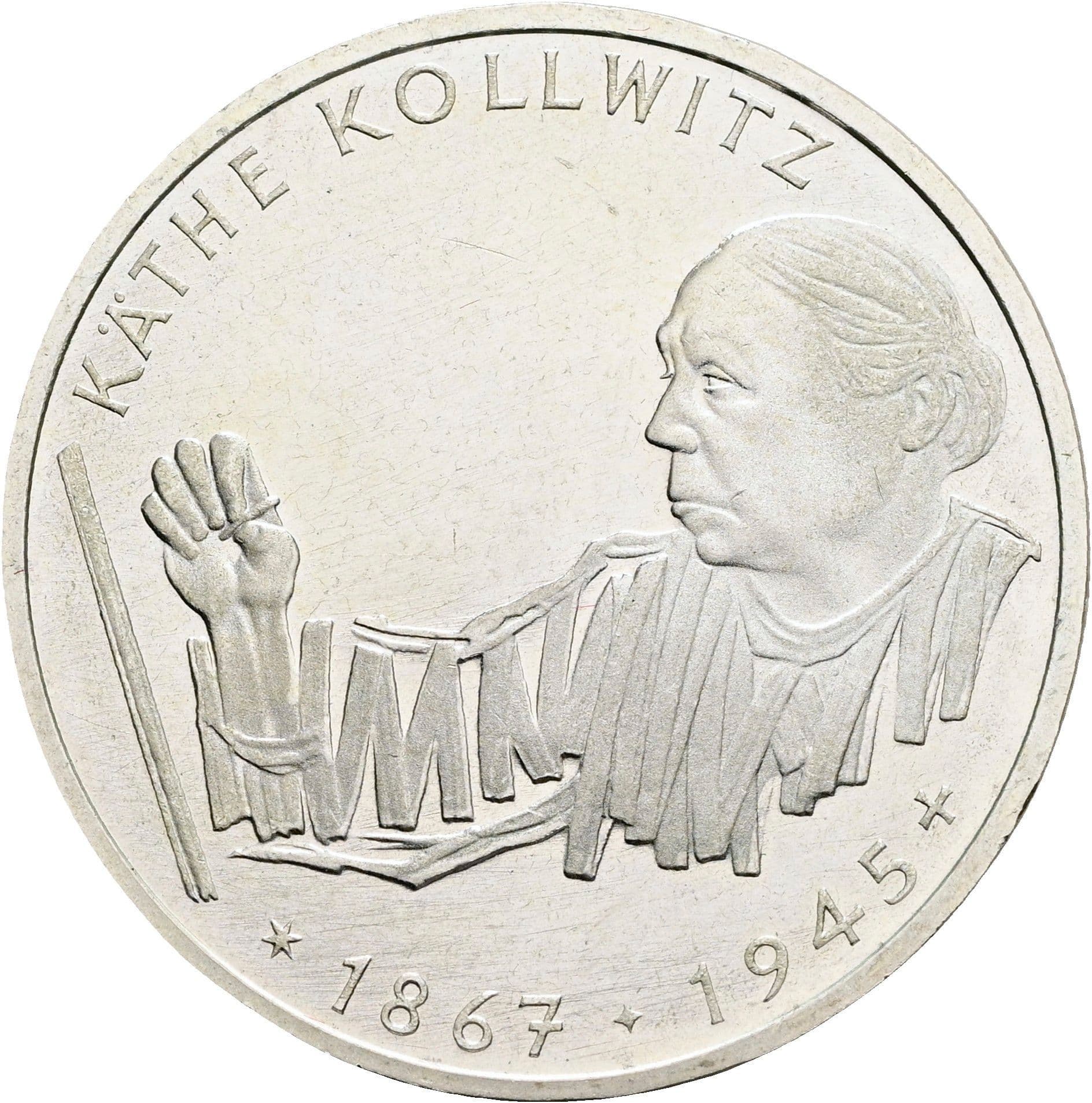 10 Deutsche Mark 1992 G – Vorderseite