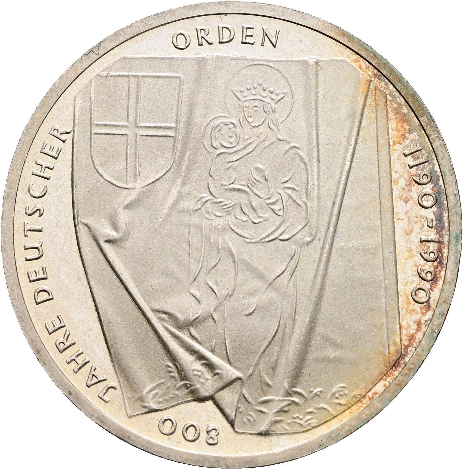 10 Deutsche Mark 1990 J – Vorderseite