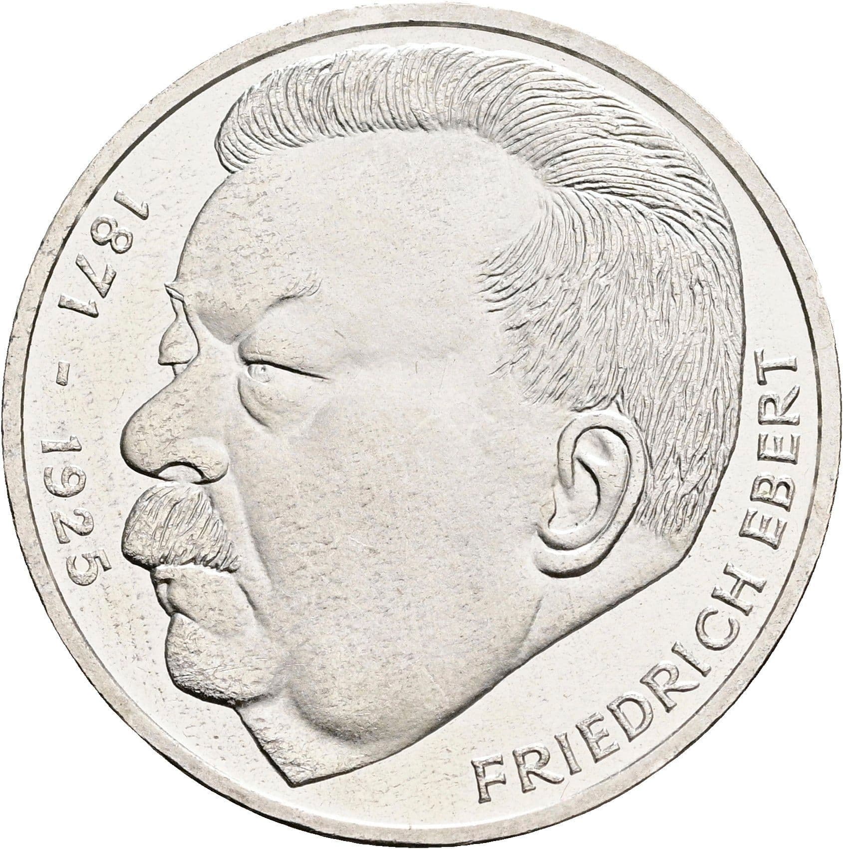 5 Deutsche Mark 1975 J – Vorderseite