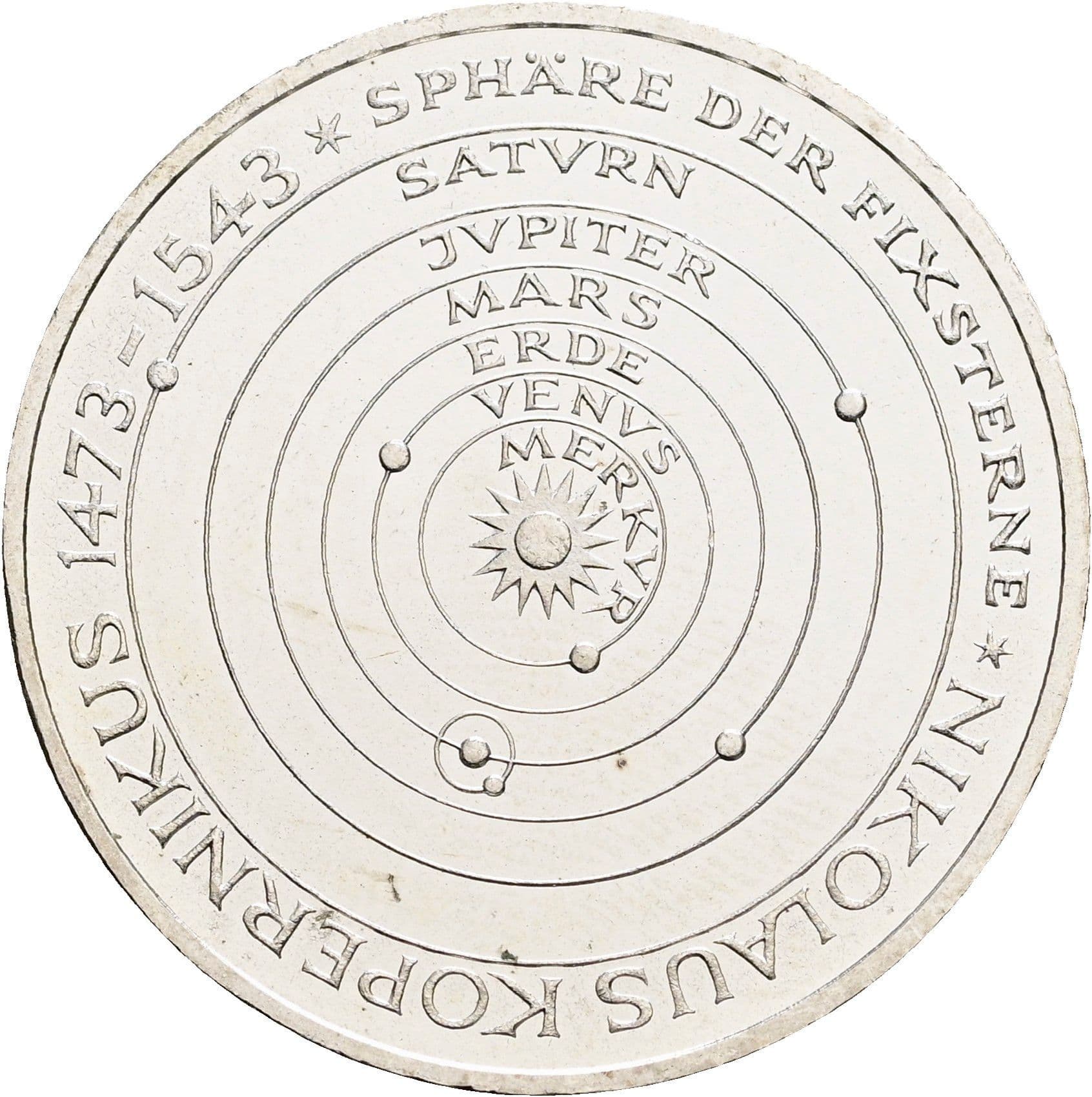 5 Deutsche Mark 1973 J – Vorderseite