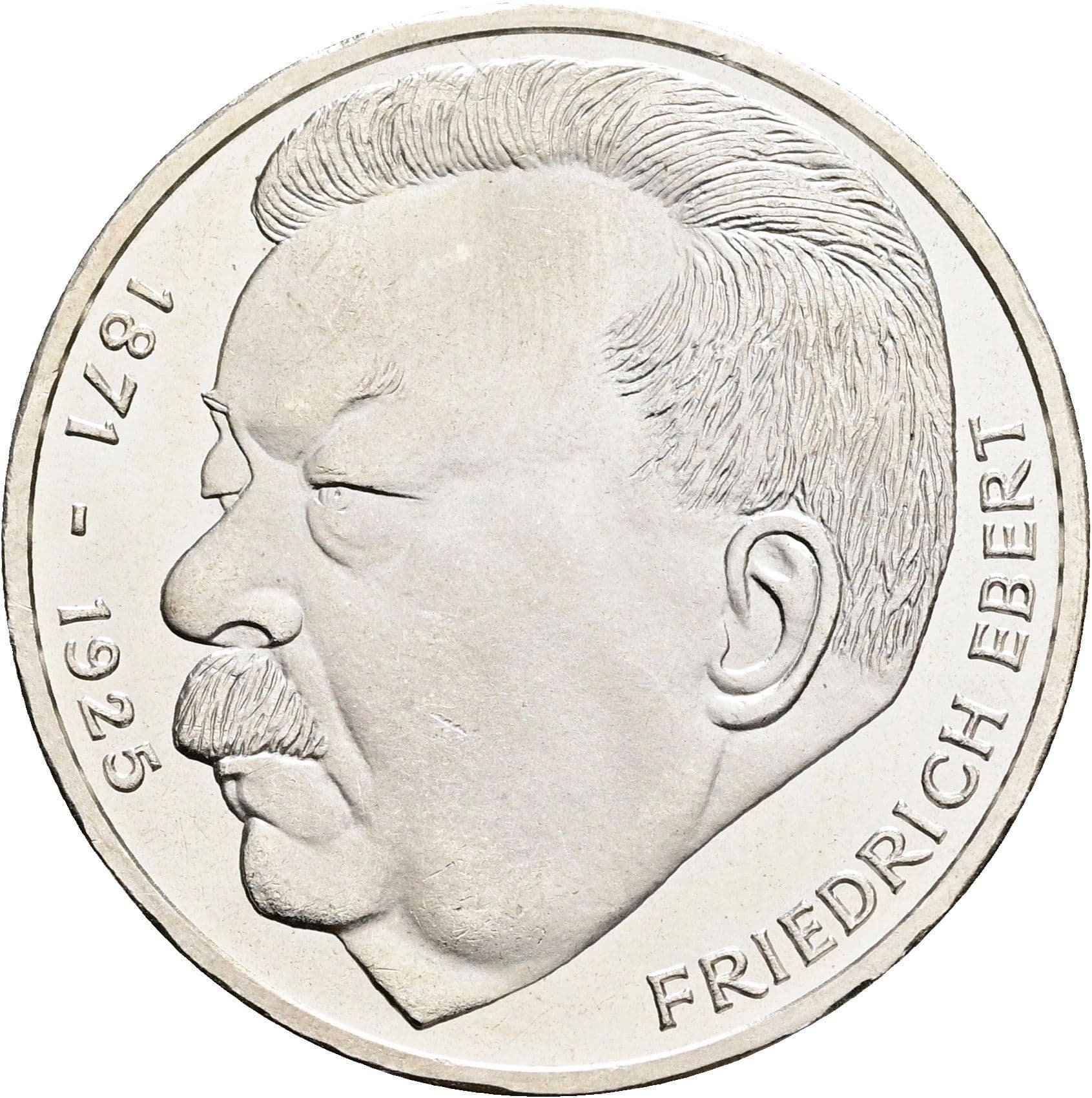 5 Deutsche Mark 1975 J – Vorderseite