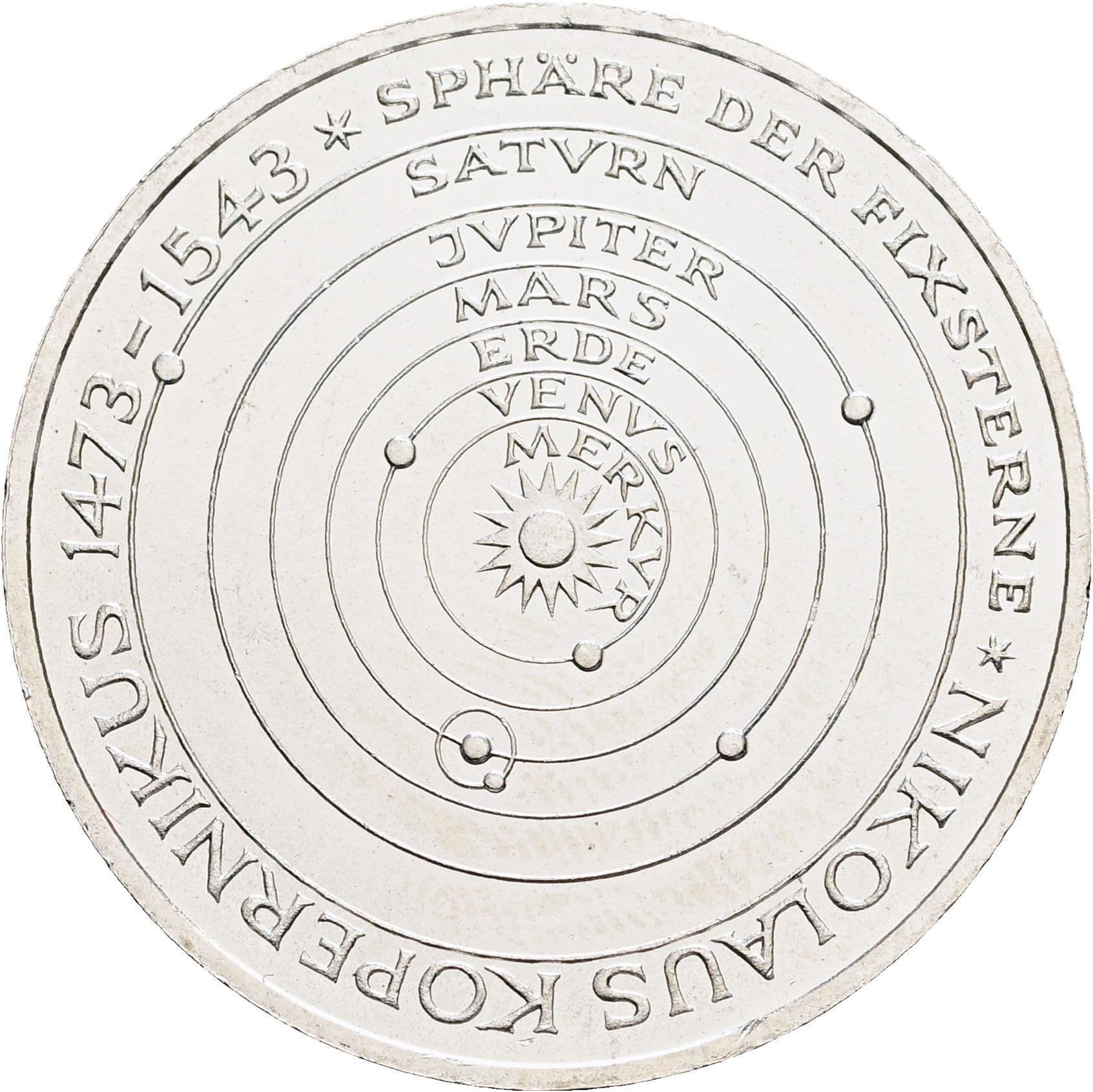 5 Deutsche Mark 1973 J – Vorderseite
