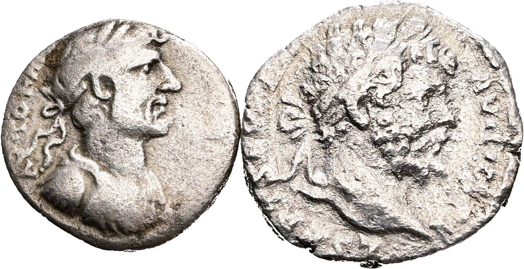 Lot Denar und Hemidrachme – Vorderseite