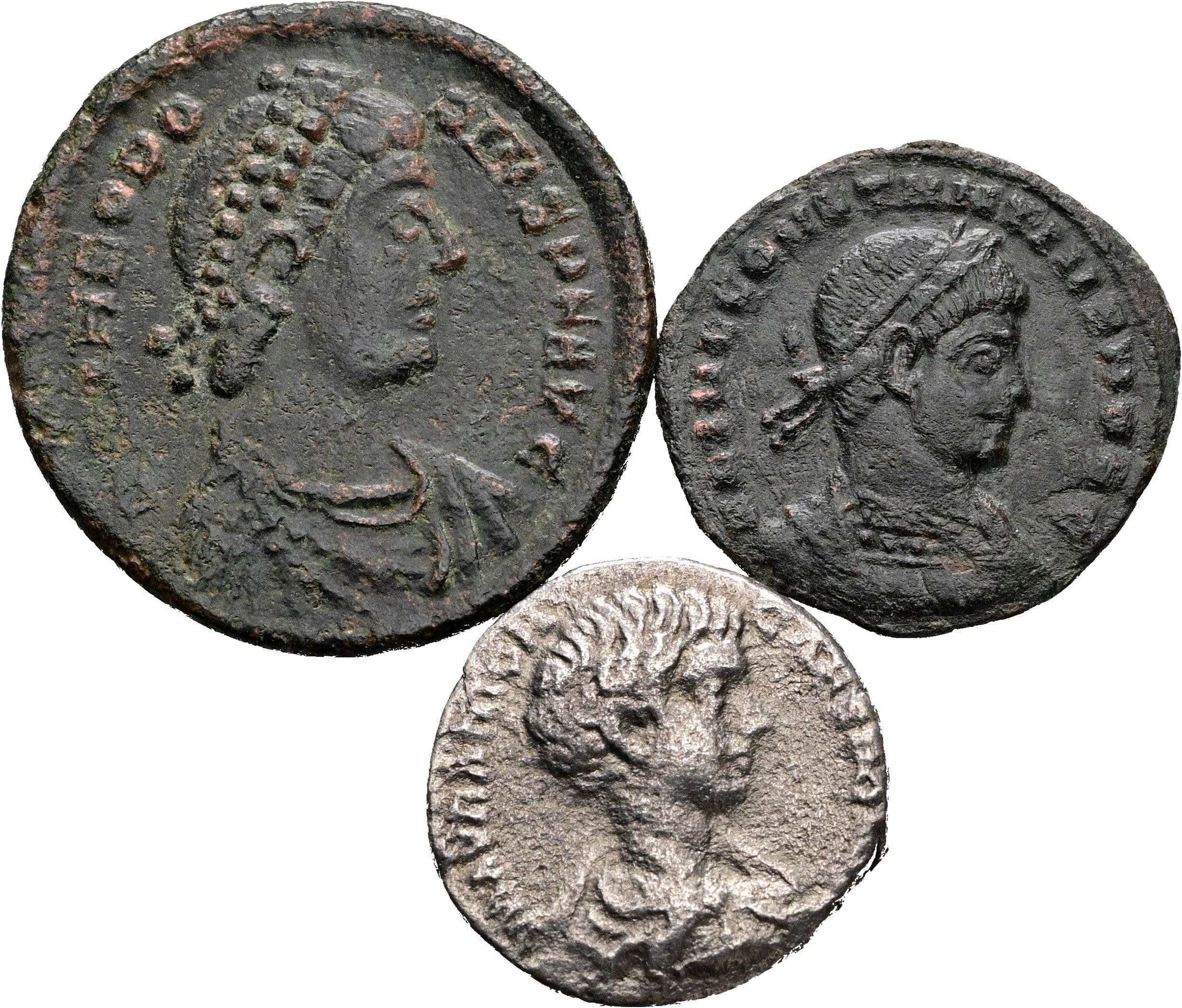 Lot Denar, Follis, Mittelbronze – Vorderseite