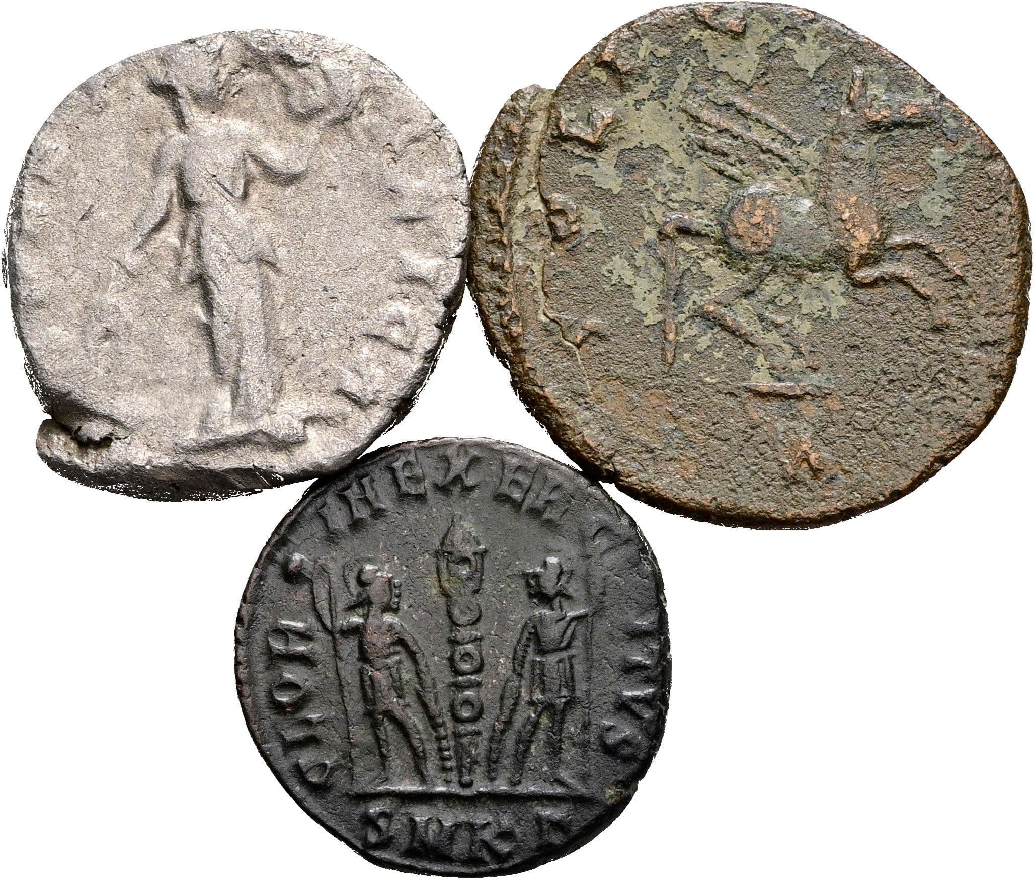Lot Denar, Kleinfollis, Antoninian – Rückseite